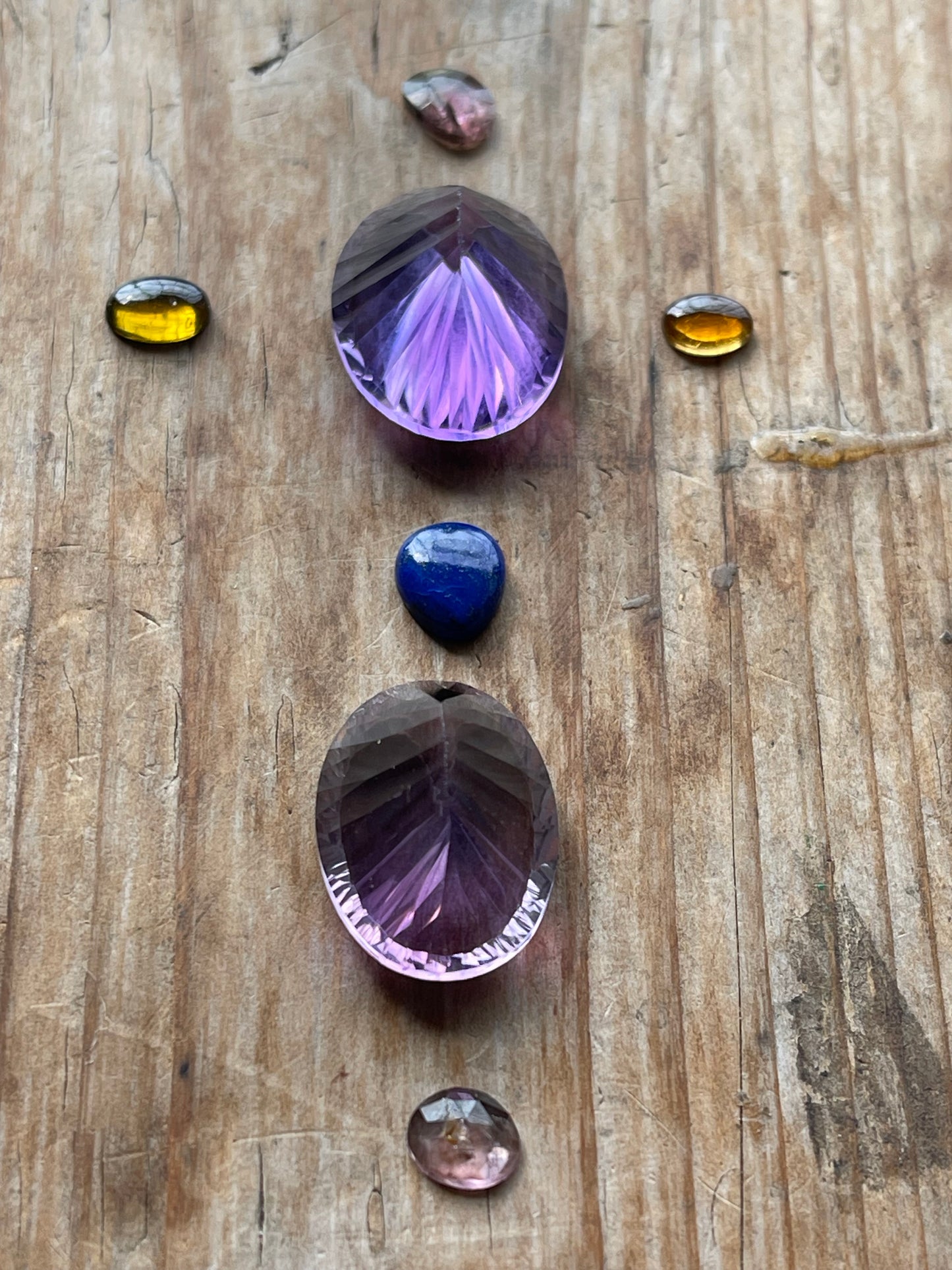 Gemstone Collection 112: Lapis Lazuli, Amethyst, Rainbow Tourmaline - 47CT