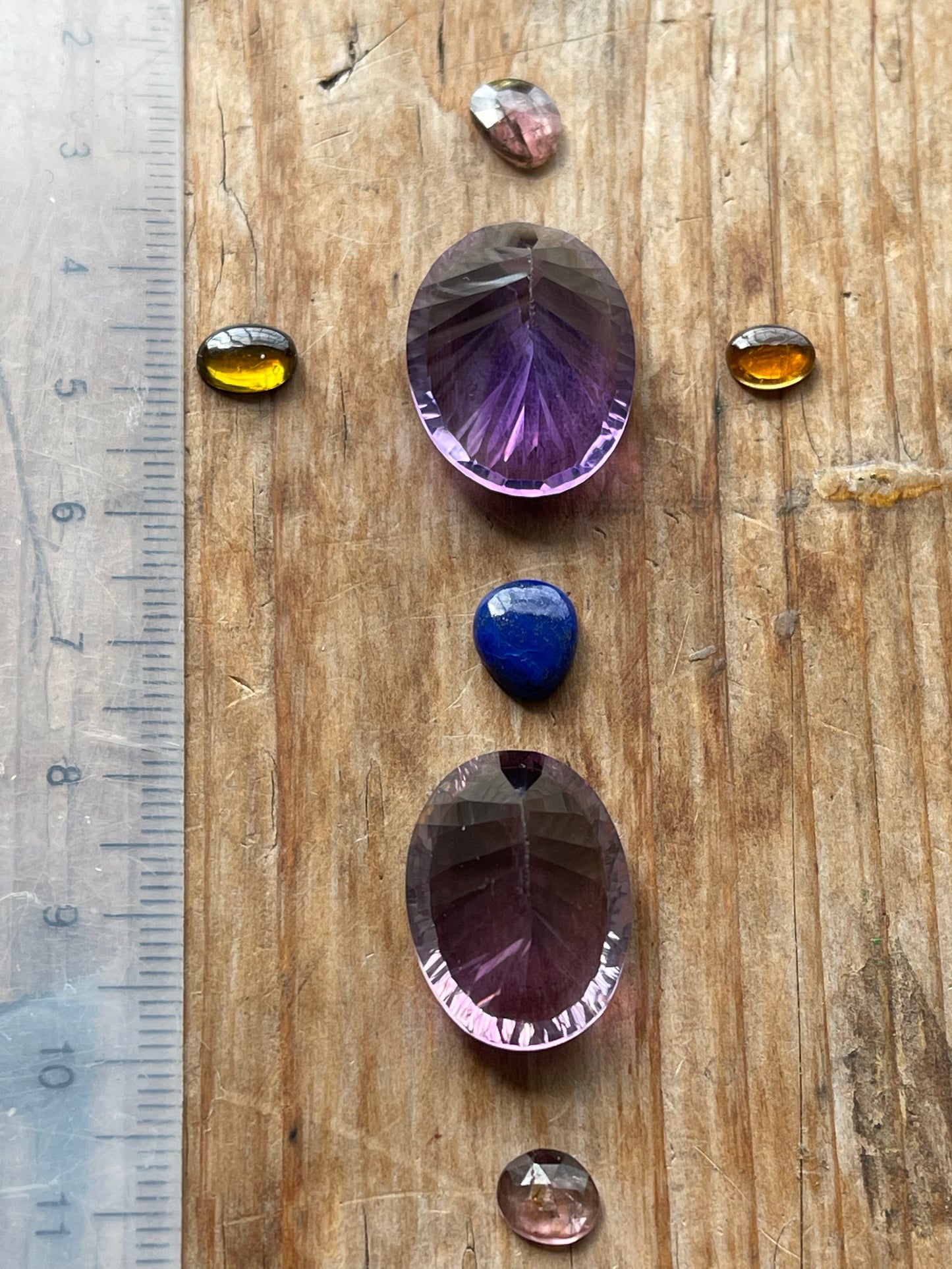 Gemstone Collection 112: Lapis Lazuli, Amethyst, Rainbow Tourmaline - 47CT