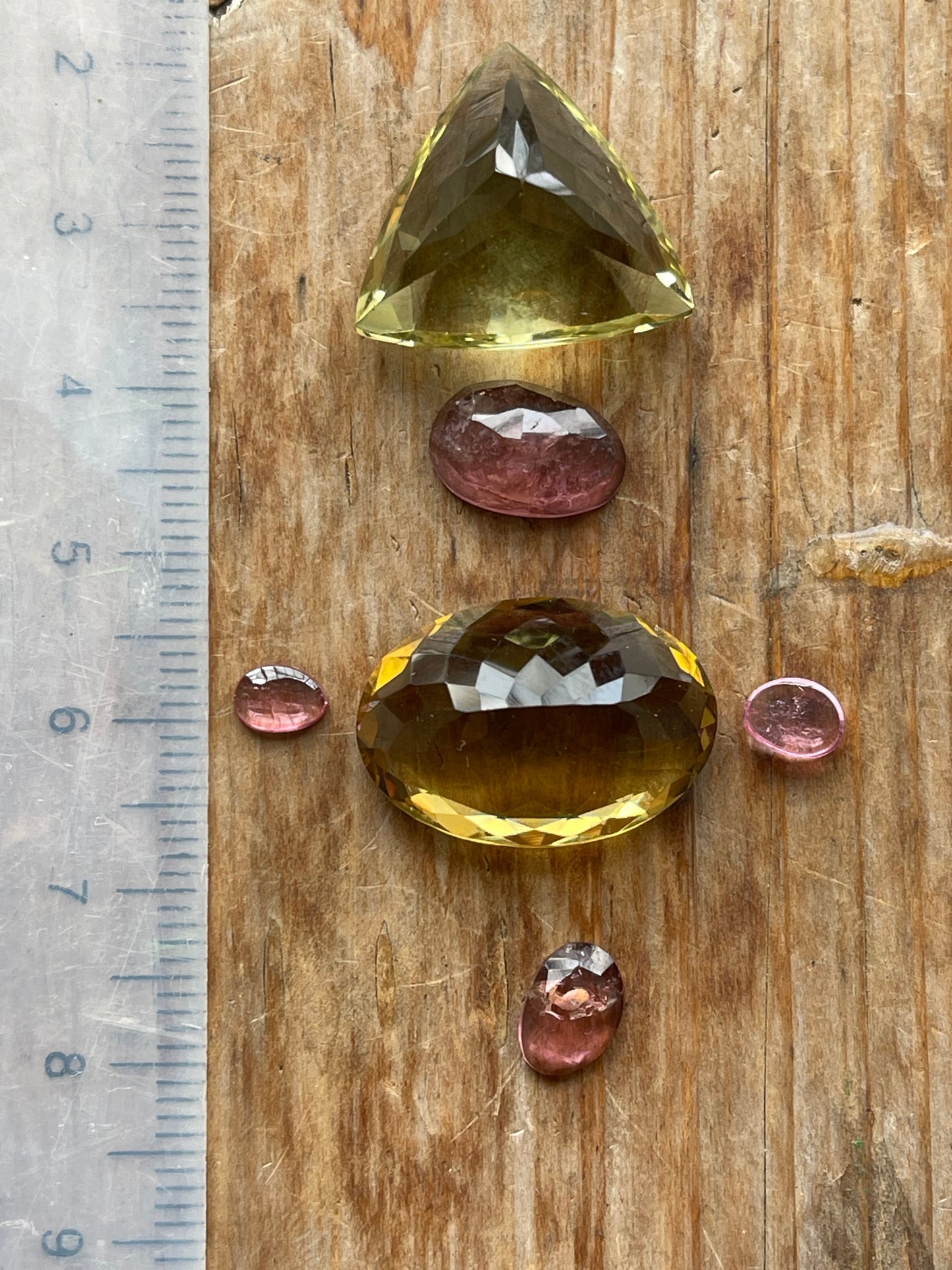 Gemstone Collection 123: Lemon Quartz, Honey Quartz, Rainbow Tourmaline - 40CT