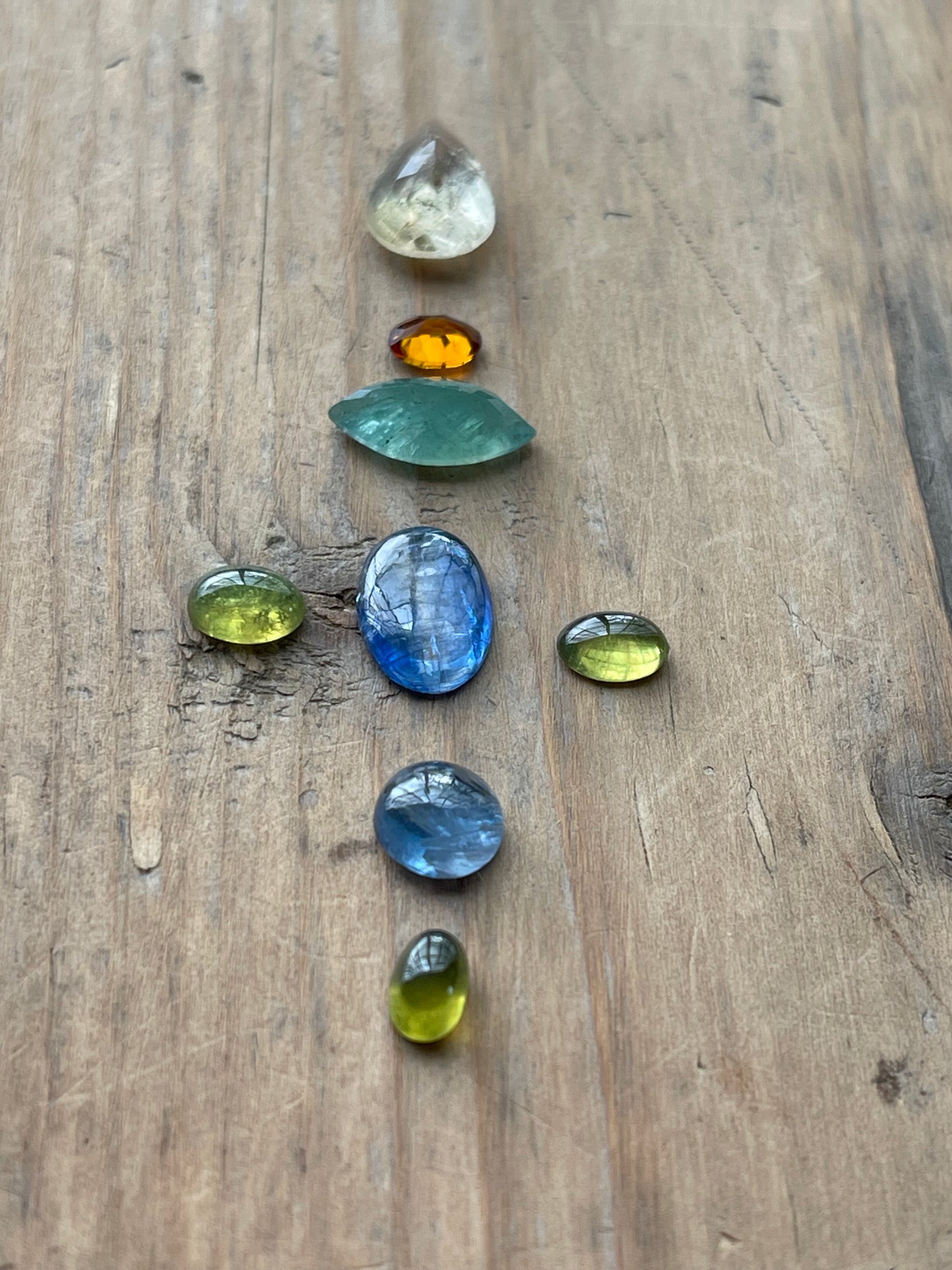 Gemstone Collection 363: Kyanite, Grandidierite, Scapolite, Vesuvianite, Brandy Citrine -14CT
