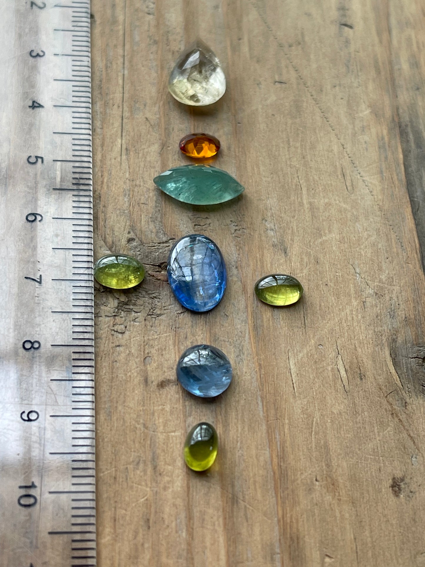 Gemstone Collection 363: Kyanite, Grandidierite, Scapolite, Vesuvianite, Brandy Citrine -14CT