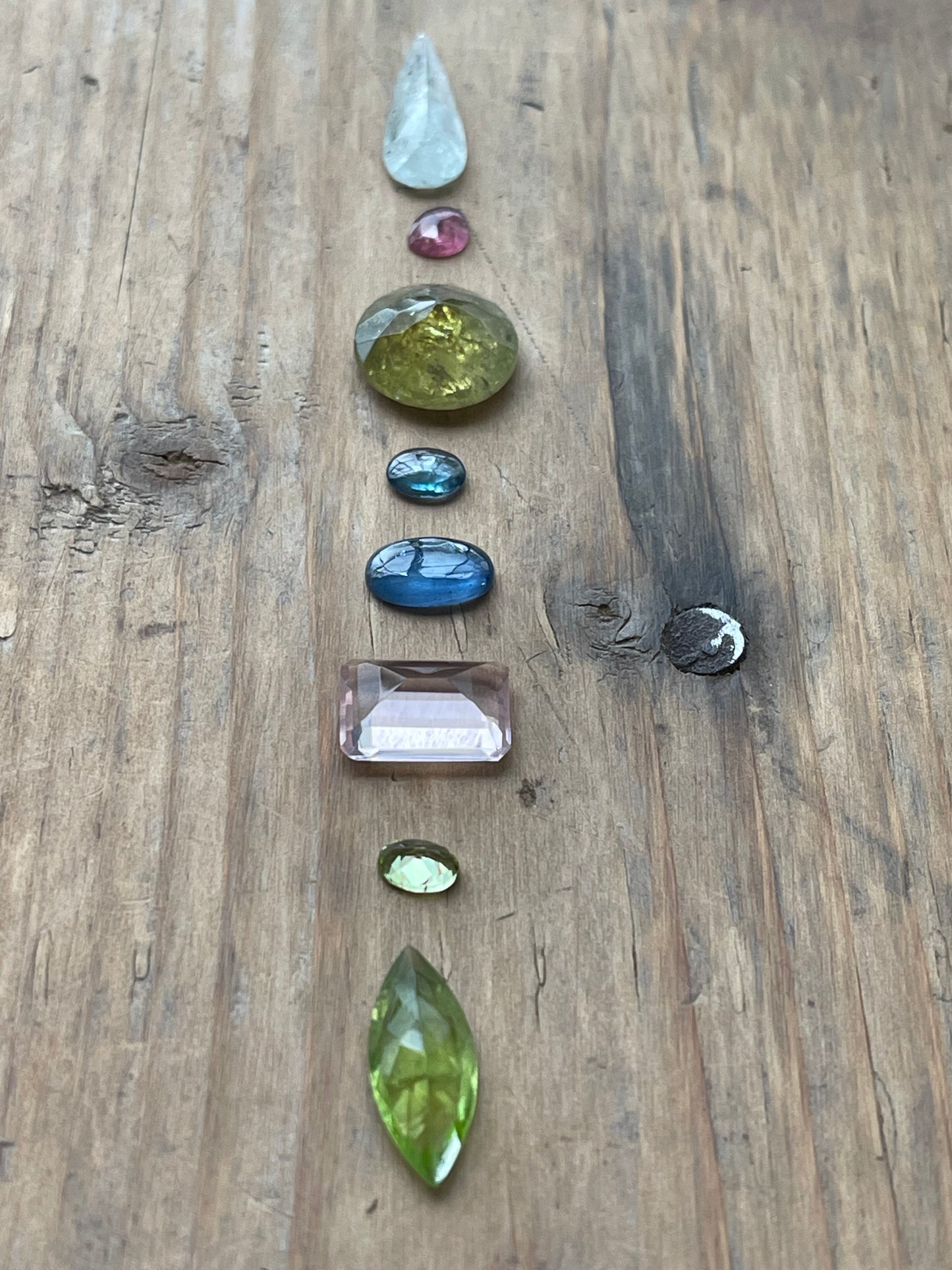 Gemstone Collection 376: Aquamarine, Rose Quartz, Pink Opal, Kyanite - 25CT