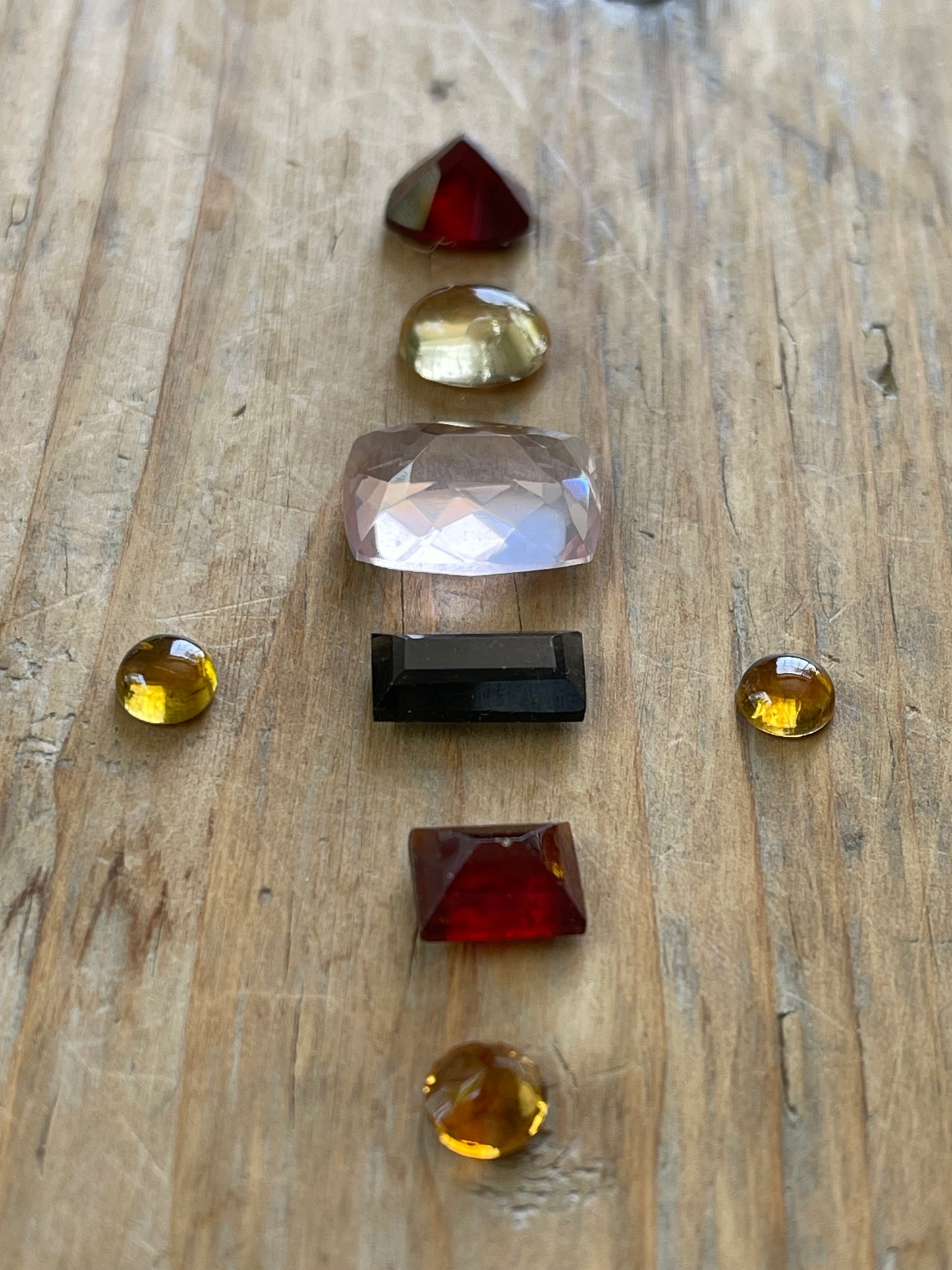 Gemstone Collection 441: Fancy Citrine, Rose Quartz, Hessonite, Rainbow Tourmaline - 24 CT