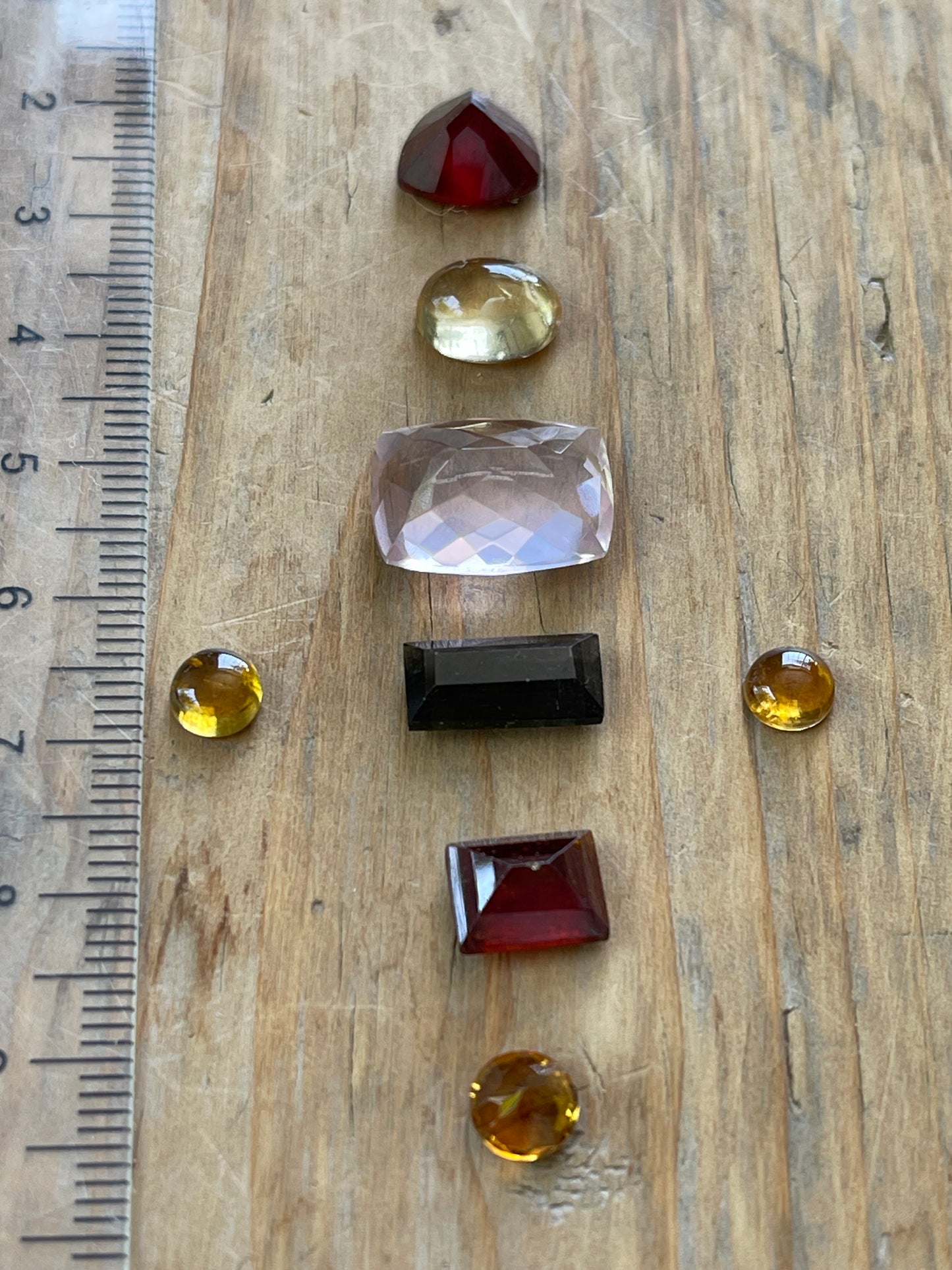 Gemstone Collection 441: Fancy Citrine, Rose Quartz, Hessonite, Rainbow Tourmaline - 24 CT
