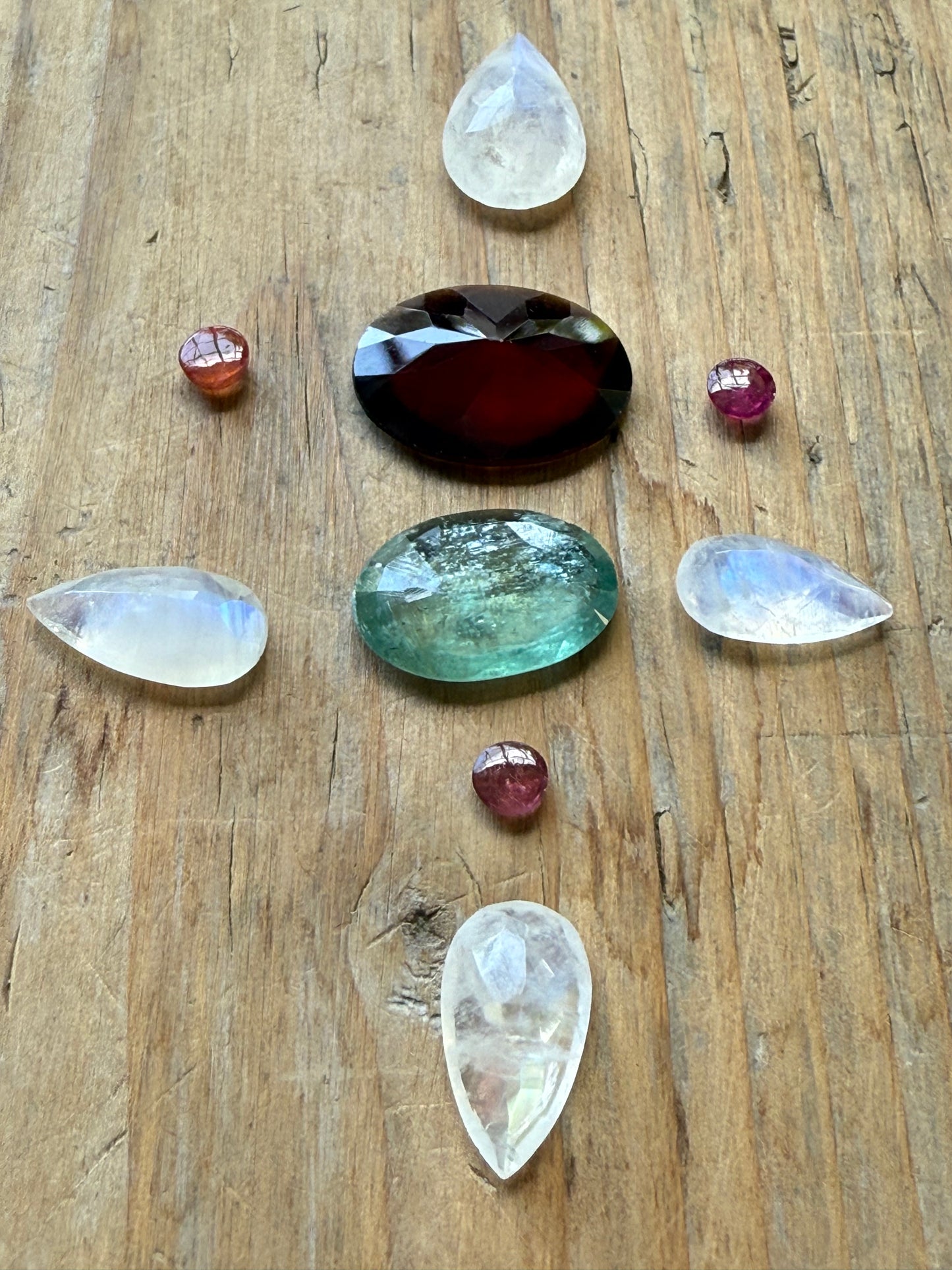Gemstone Collection 508: Moonstone, Kyanite, Hessonite, Rainbow Tourmaline - 33 CT