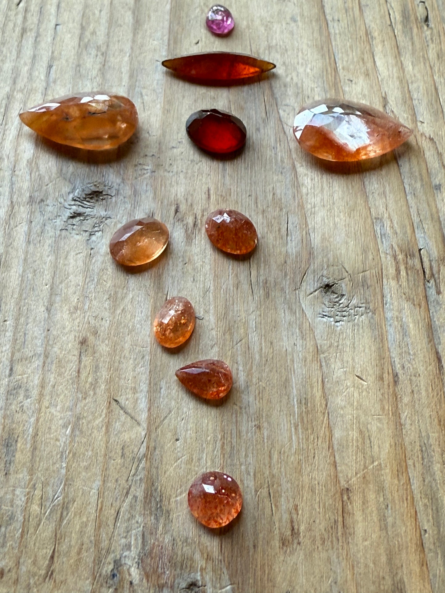 Gemstone Collection 531: Red Inclusion Quartz, Imperial Topaz, Rainbow Tourmaline, Sunstone,H - 26 CT