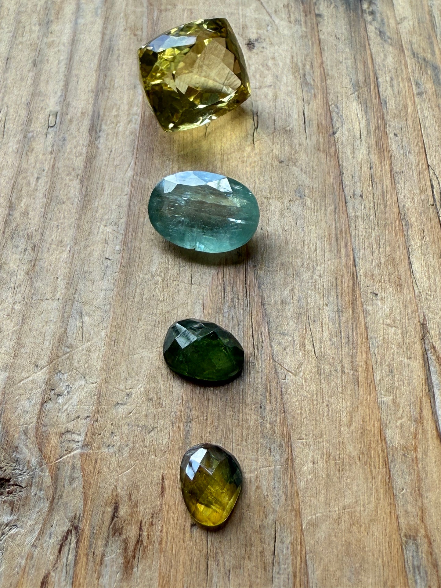 Gemstone Collection 539: Lemon Quartz, Kyanite, Rainbow Tourmaline - 26 CT