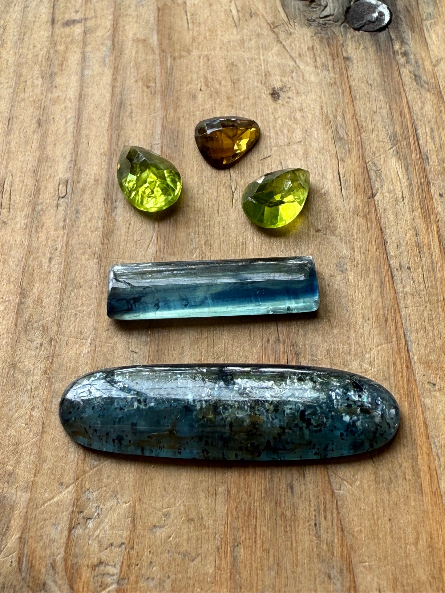 Gemstone Collection 541: Kyanite, Rainbow Tourmaline, Peridot - 30 CT