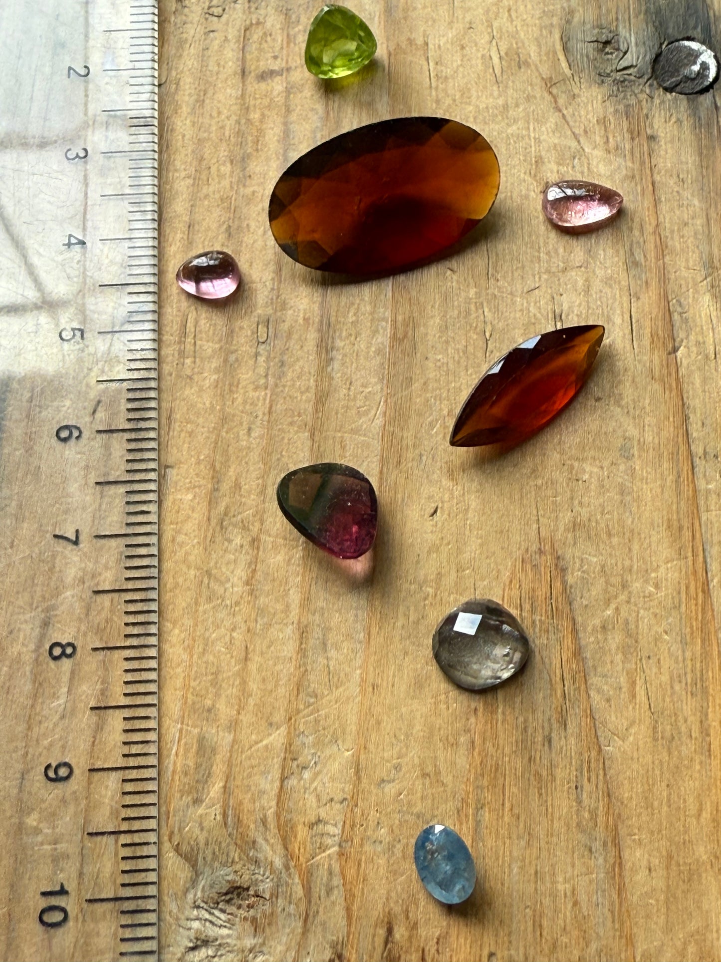 Gemstone Collection 551: Hessonite, Peridot, Rainbow Tourmaline - 25 CT