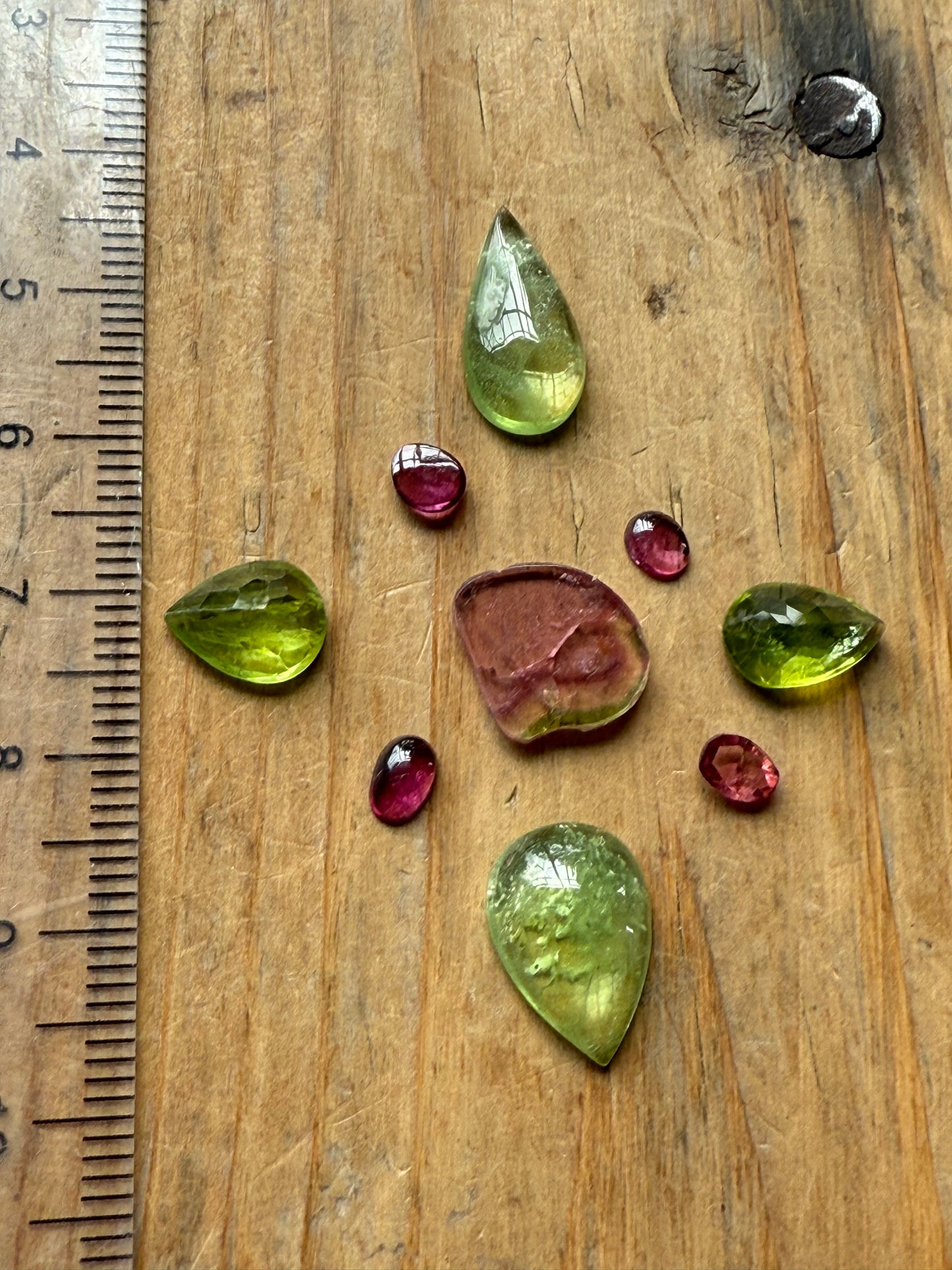 Gemstone Collection 574: Rainbow Tourmaline, Kyanite, Peridot - 18 CT