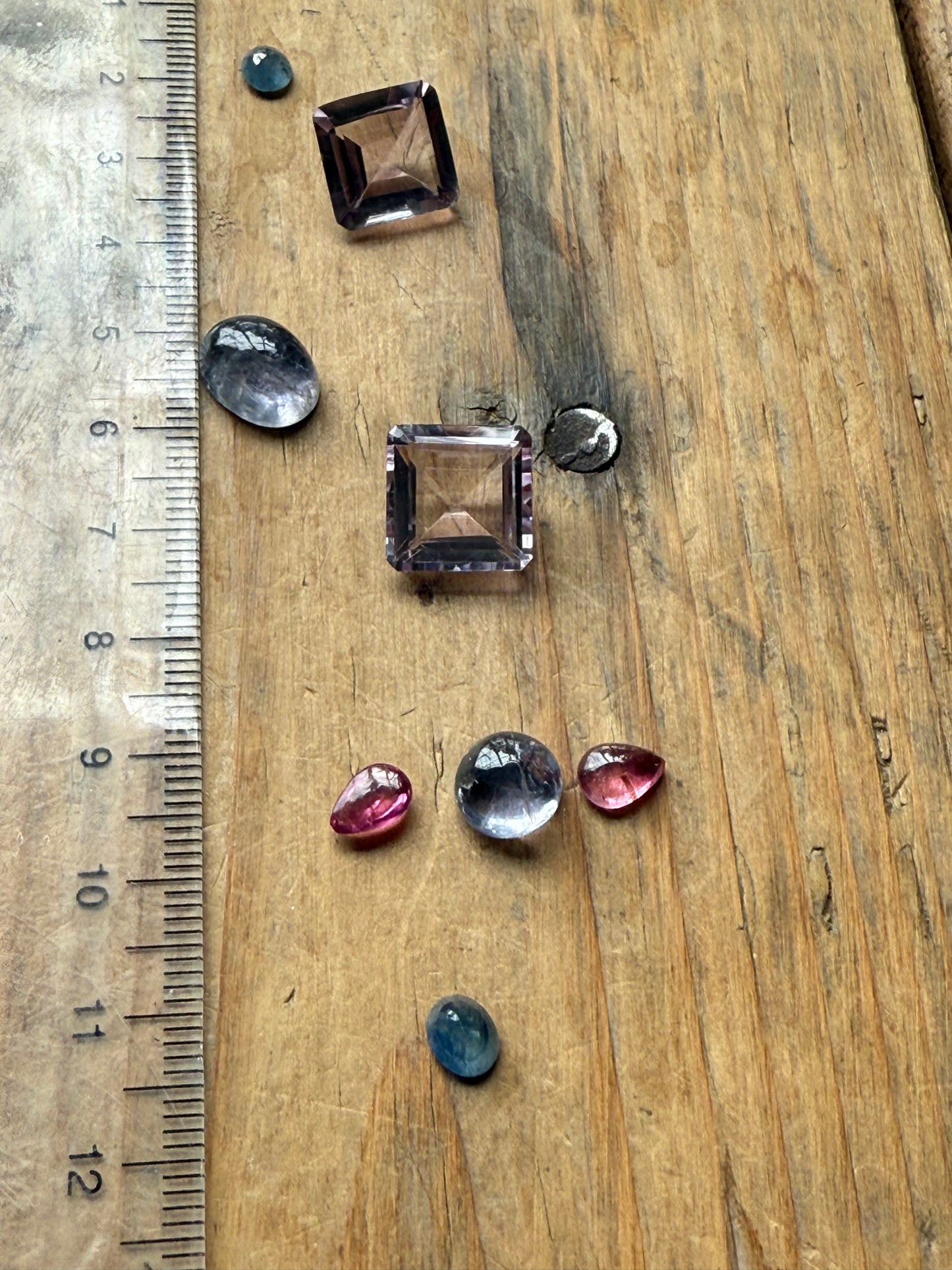 Gemstone Collection 578: Pink Amethyst, Iolite, Rainbow Tourmaline, Blue Sapphire - 23 CT