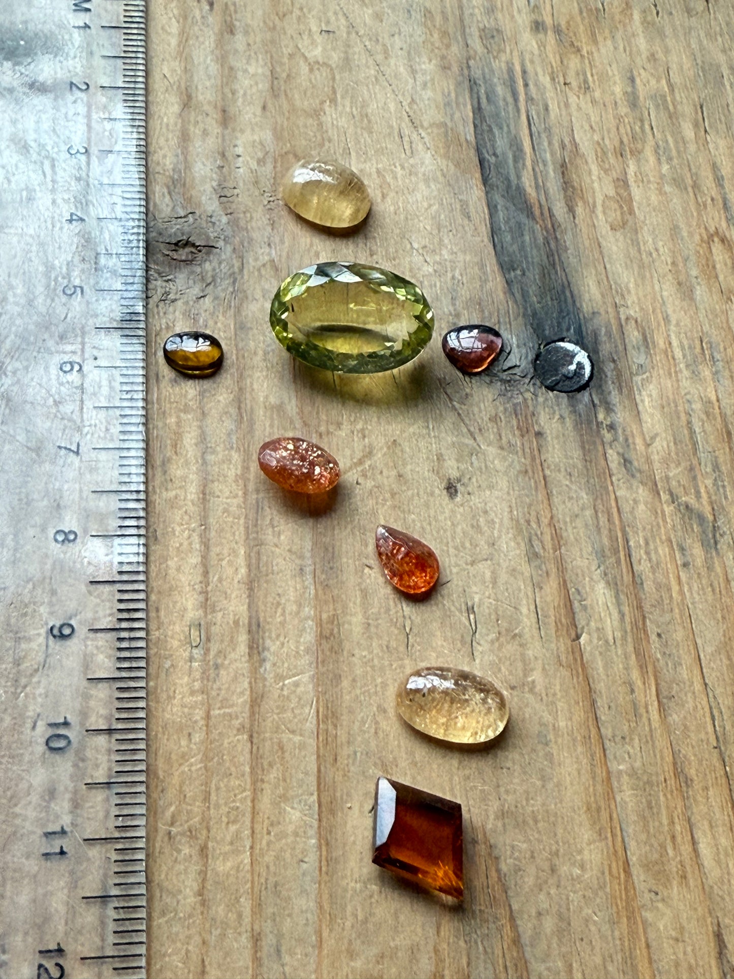 Gemstone Collection 584: Lemon Quartz, Fancy Citrine, Imperial Topaz, Rainbow Tourmaline, Sunstone - 26 CT