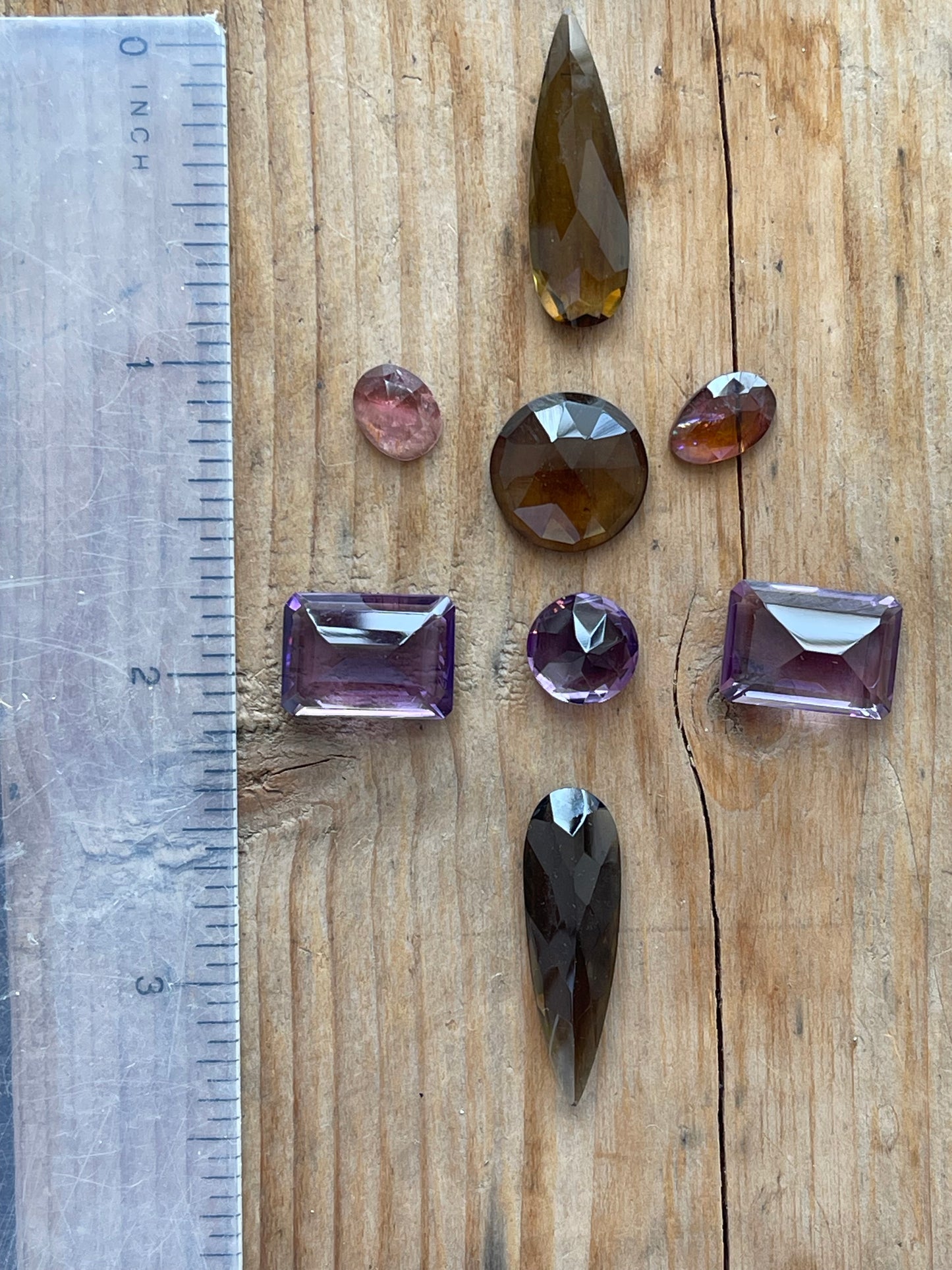 Gemstone Collection 04: Amethyst, Honey Quartz, Rainbow Tourmaline - 33CT