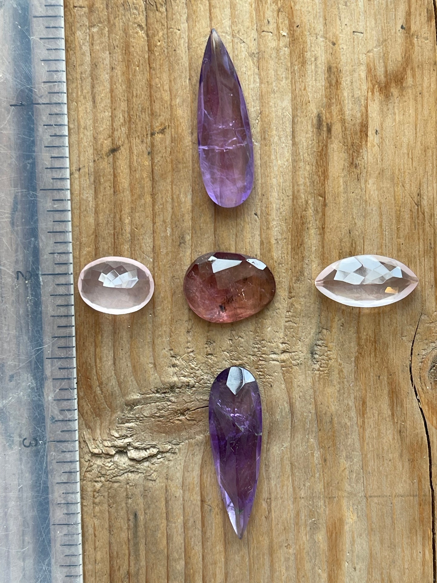 Gemstone Collection 06: Amethyst, Rainbow Tourmaline, Rose Quartz - 23CT
