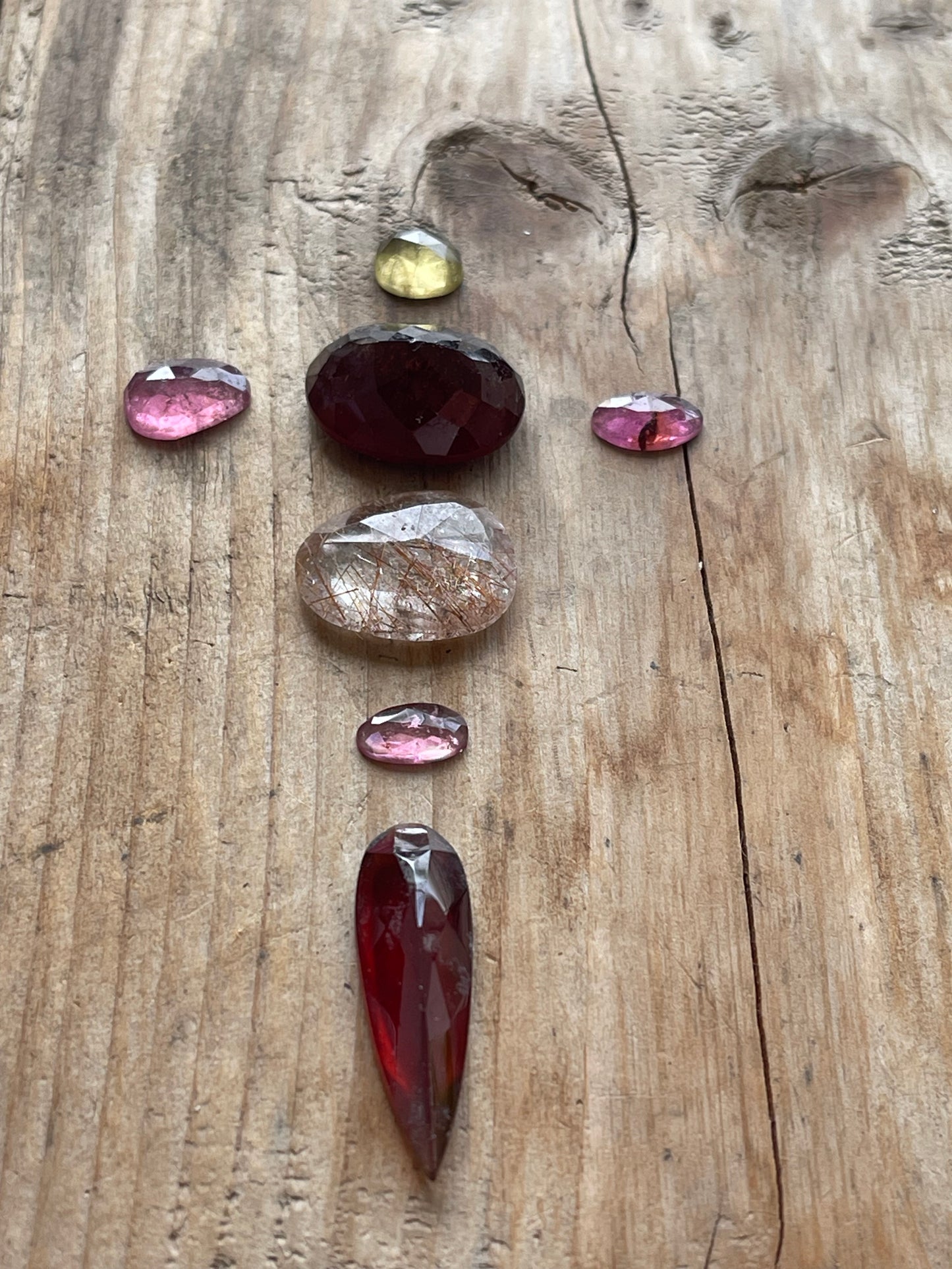 Gemstone Collection 17: Hessonite, Red Rutilated Quartz, Rainbow Tourmaline - 36CT