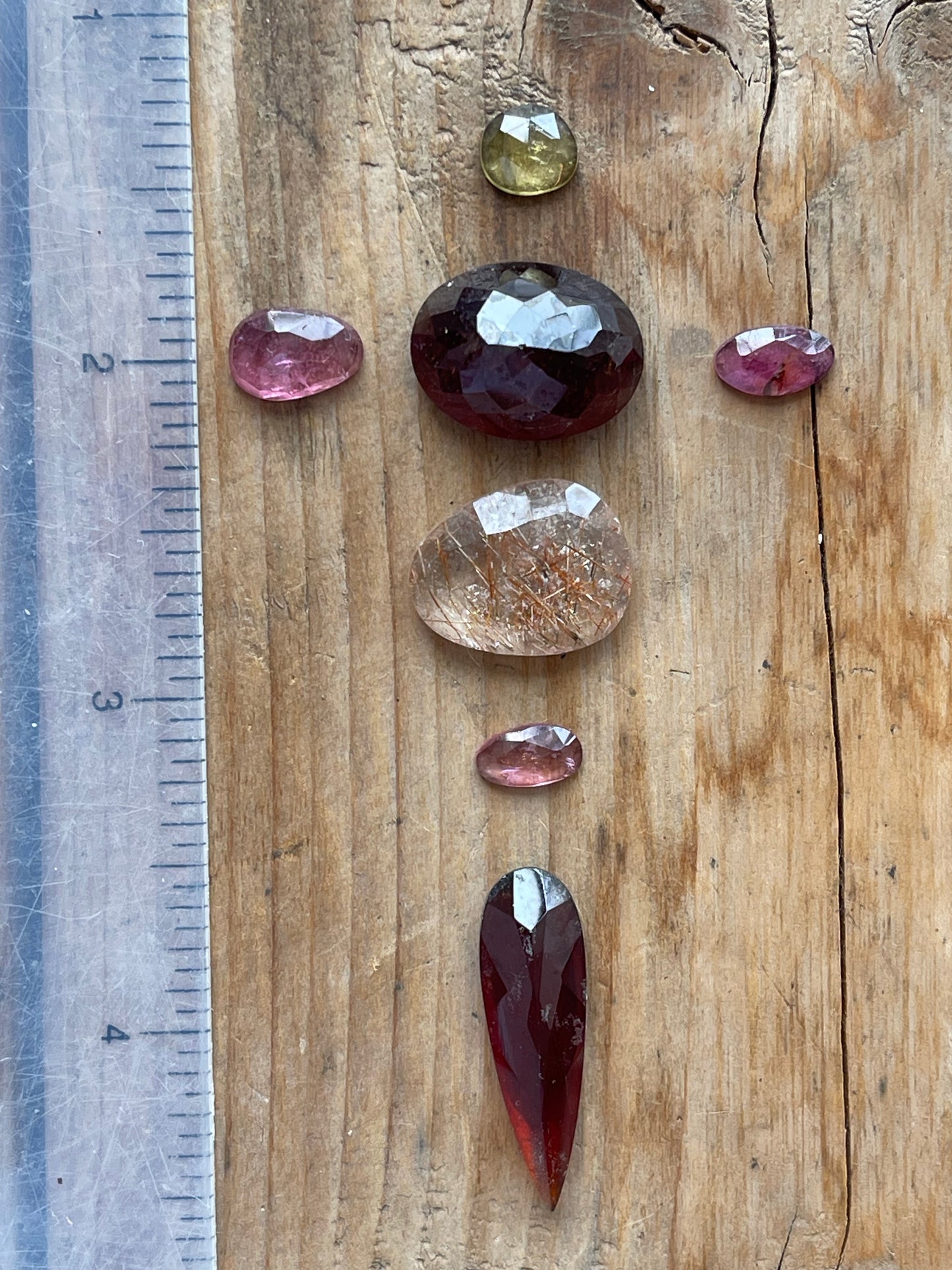 Gemstone Collection 17: Hessonite, Red Rutilated Quartz, Rainbow Tourmaline - 36CT