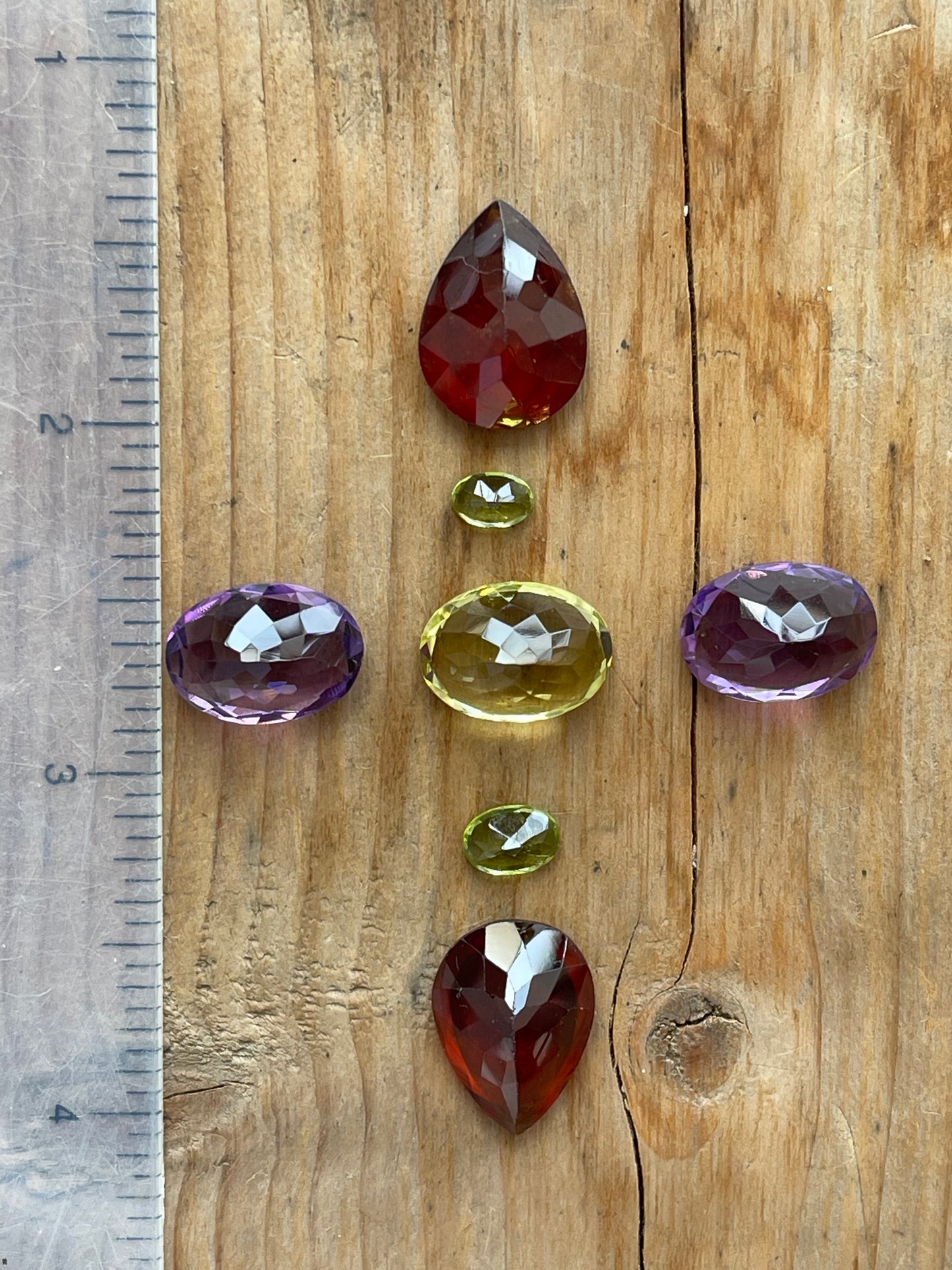 Gemstone Collection 19: Lemon Quartz, Amethyst, Hessonite, Peridot - 36CT