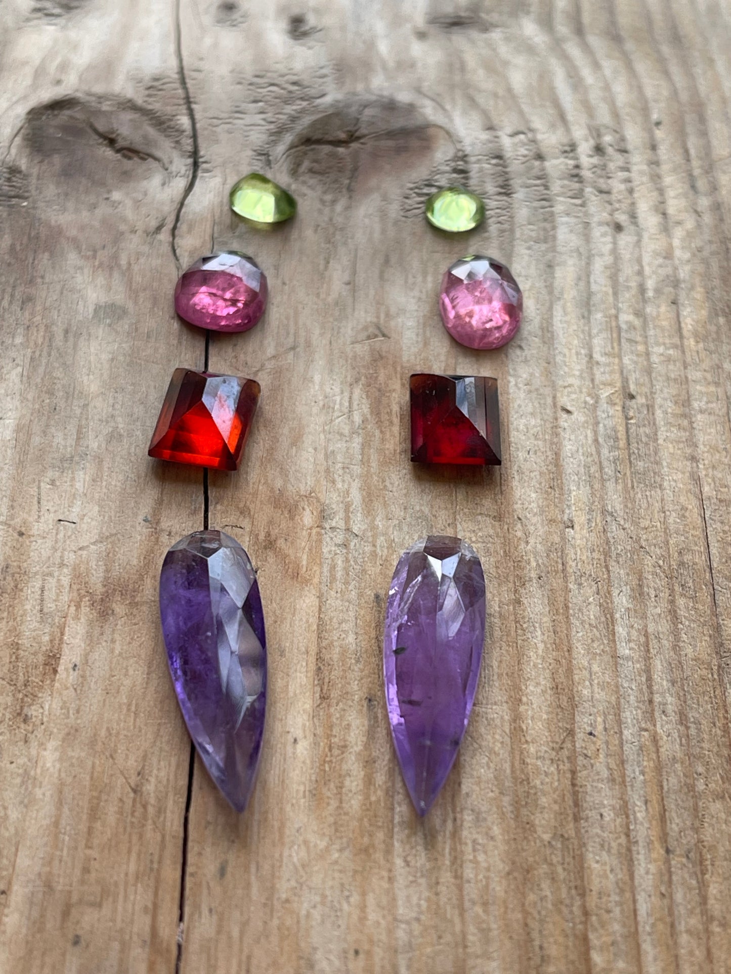Gemstone Collection 20: Amethyst, Rainbow Tourmaline, Peridot, Hessonite - 27CT