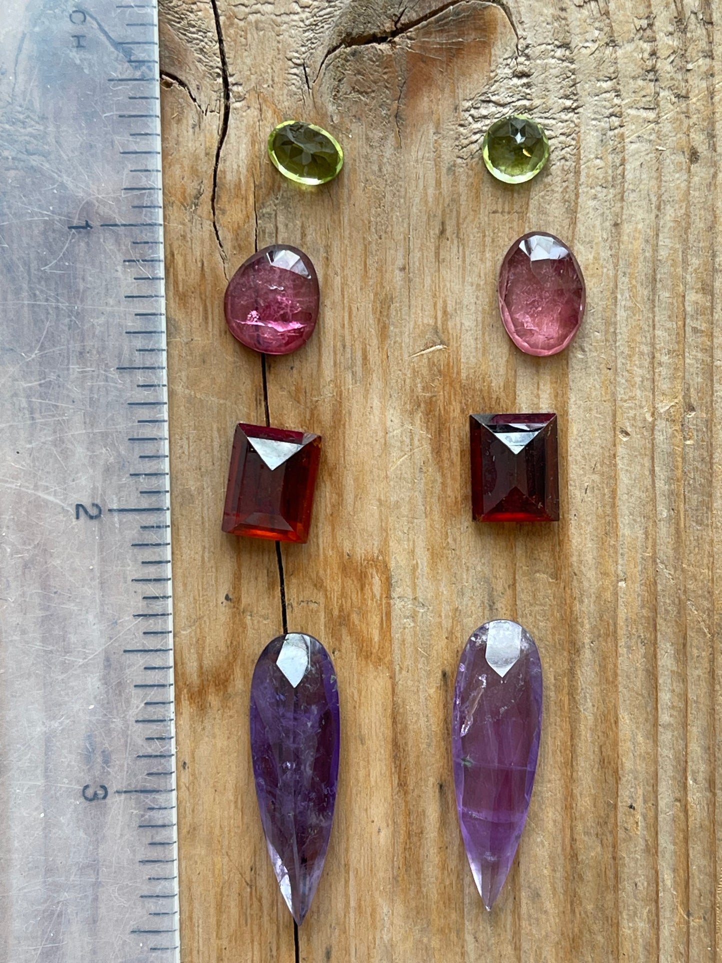 Gemstone Collection 20: Amethyst, Rainbow Tourmaline, Peridot, Hessonite - 27CT
