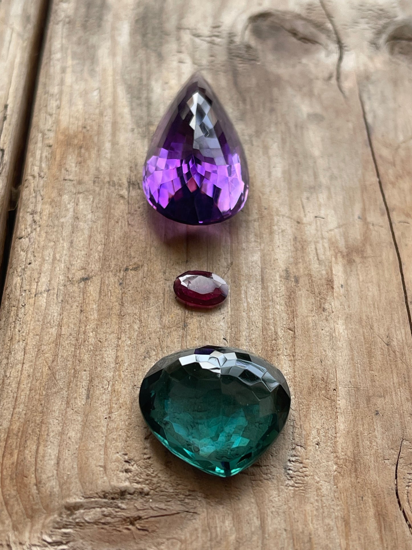 Gemstone Collection 24: Fluorite, Amethyst, Rainbow Tourmaline - 67CT