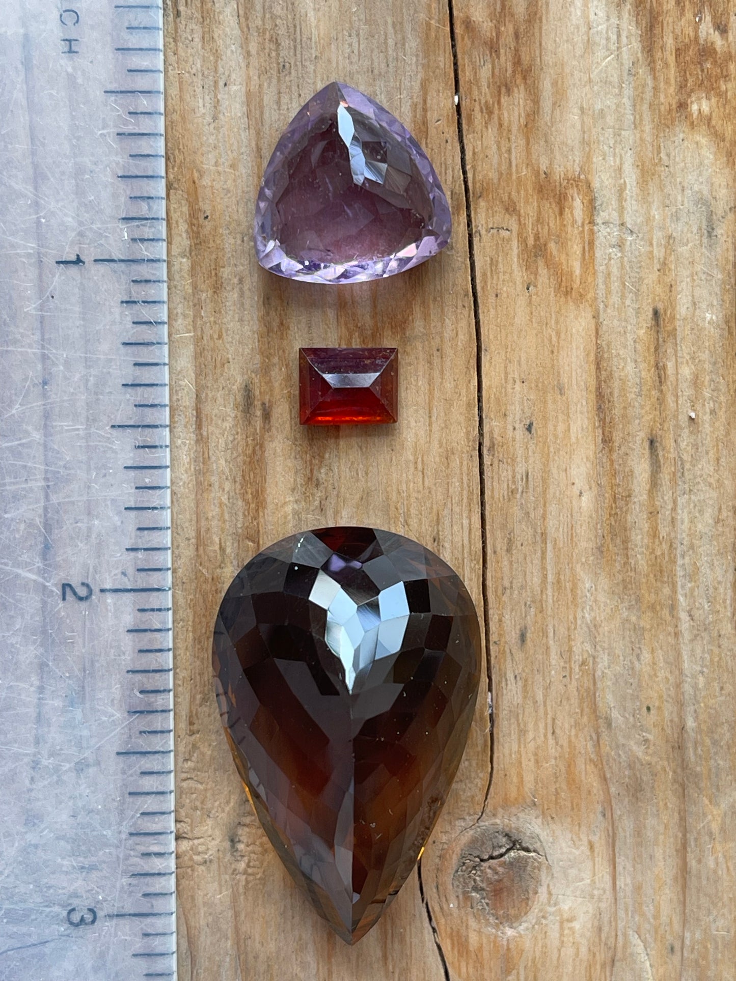 Gemstone Collection 27: Honey Quartz, Amethyst, Hessonite - 64CT