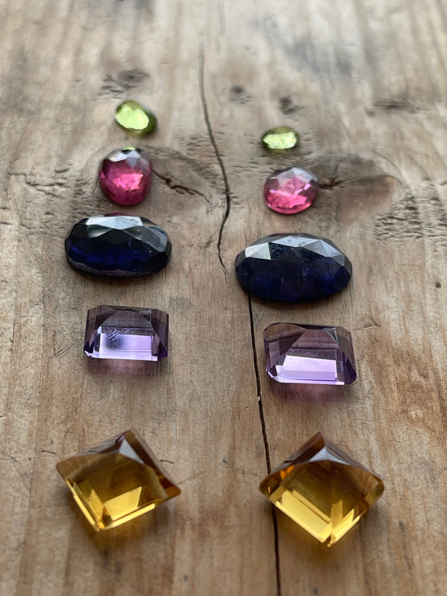 Gemstone Collection 38: Iolite, Citrine, Amethyst, Peridot, Rainbow Tourmaline - 34CT