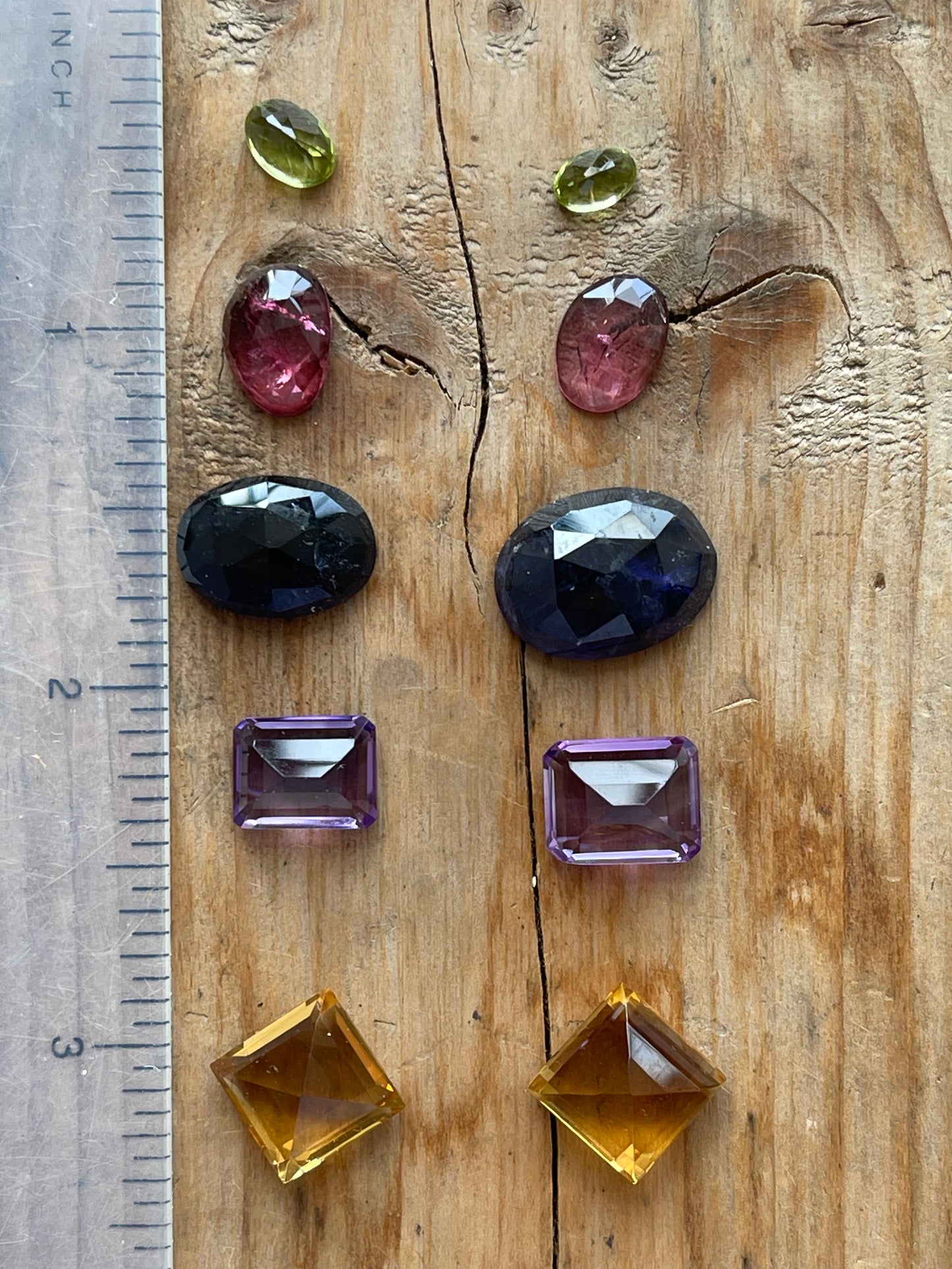 Gemstone Collection 38: Iolite, Citrine, Amethyst, Peridot, Rainbow Tourmaline - 34CT