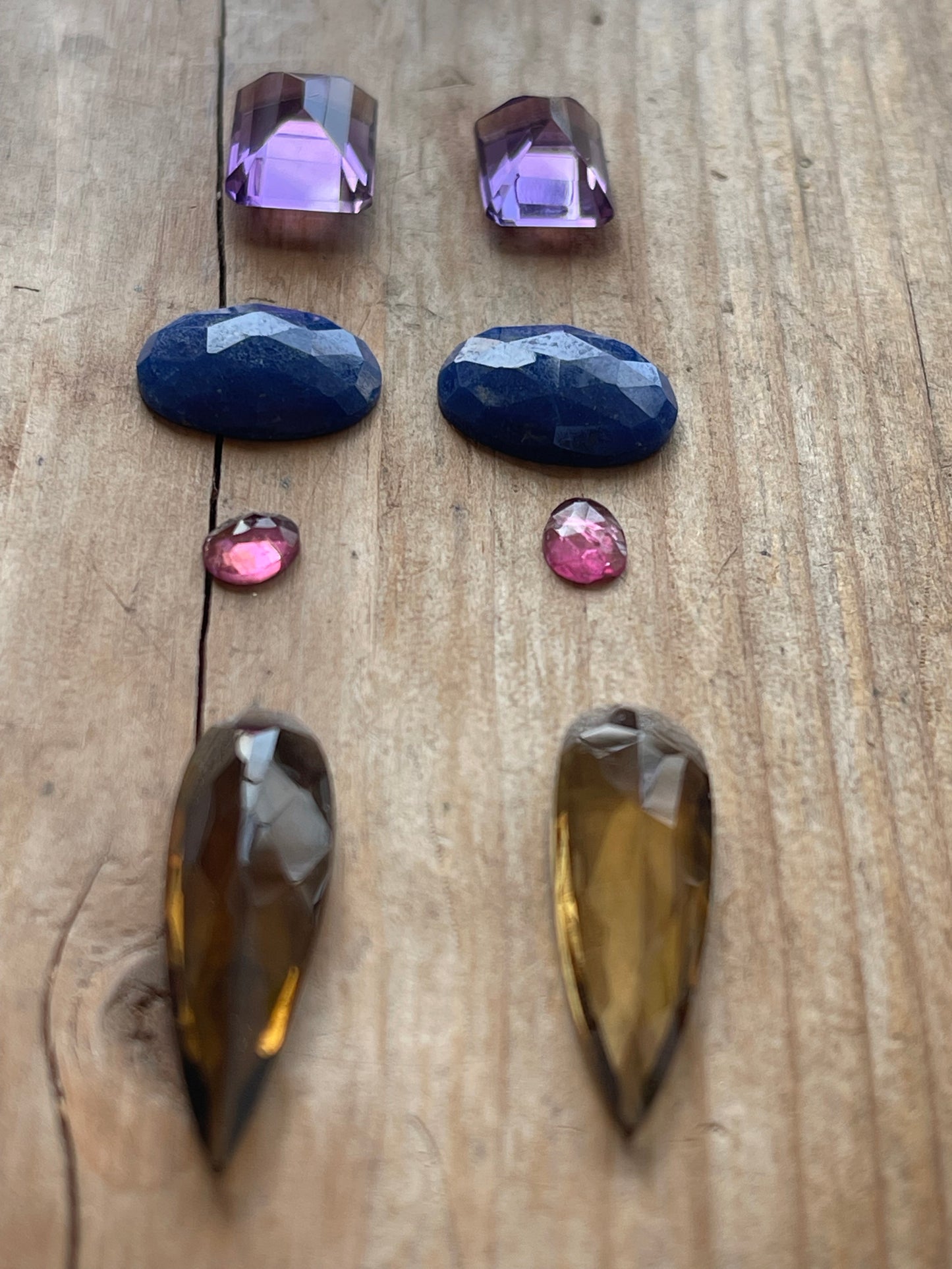 Gemstone Collection 40: Honey Quartz, Lapis Lazuli, Amethyst, Rainbow Tourmaline - 28CT