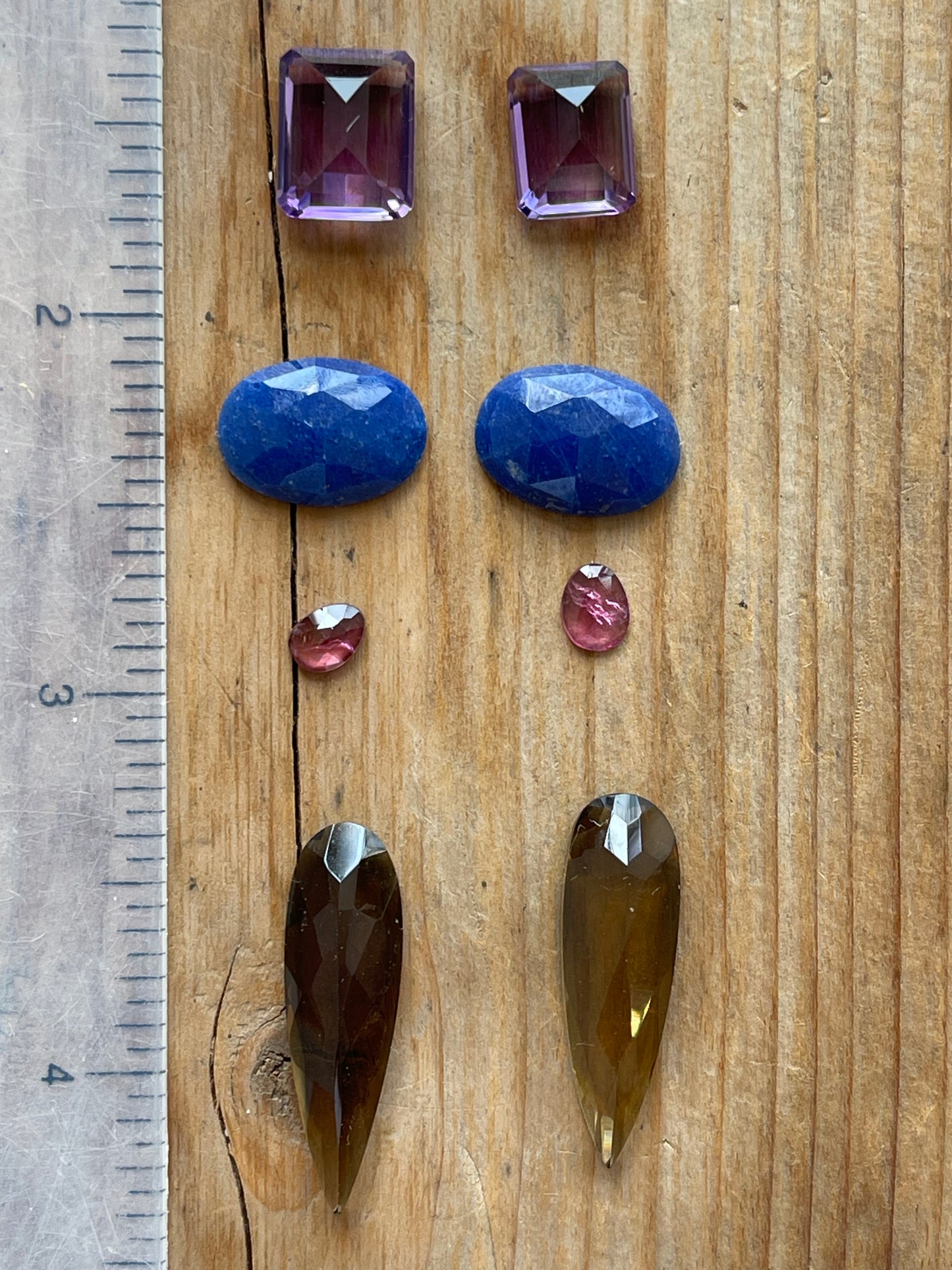 Gemstone Collection 40: Honey Quartz, Lapis Lazuli, Amethyst, Rainbow Tourmaline - 28CT