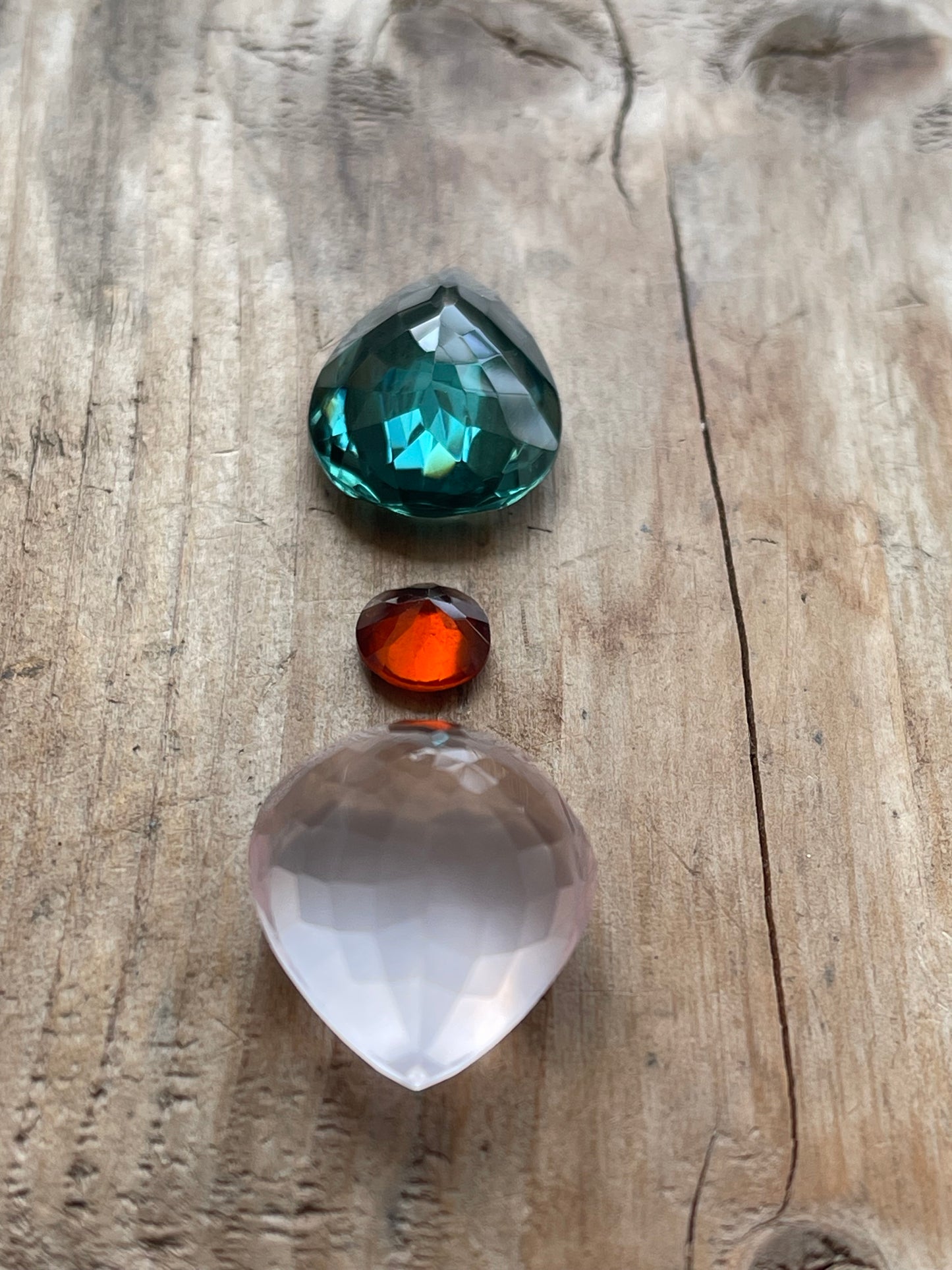 Gemstone Collection 45: Fluorite, Rose Quartz, Hessonite - 44CT