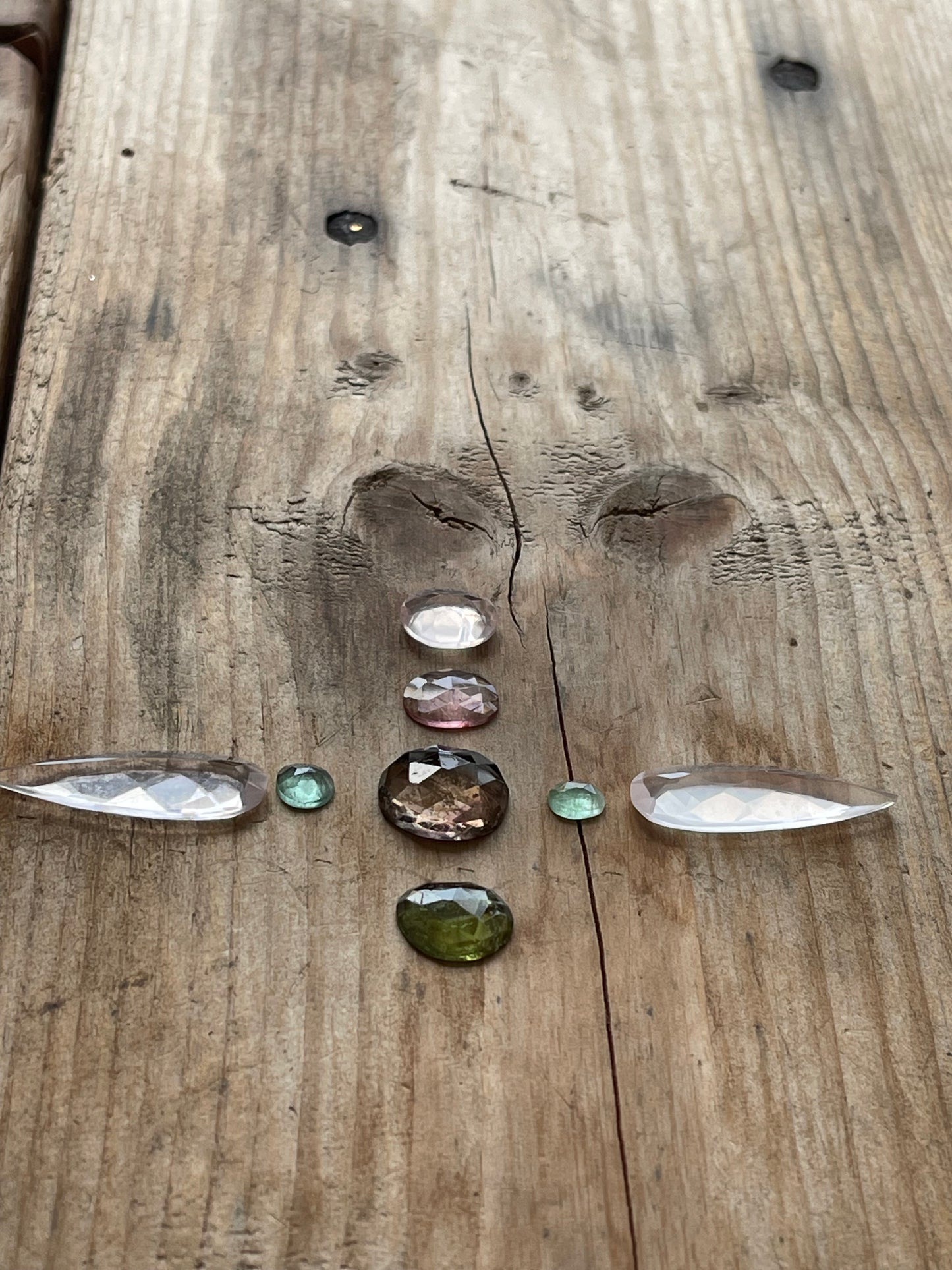 Gemstone Collection 46: Rose Quartz, Rainbow Tourmaline, Smoky Quartz - 21CT