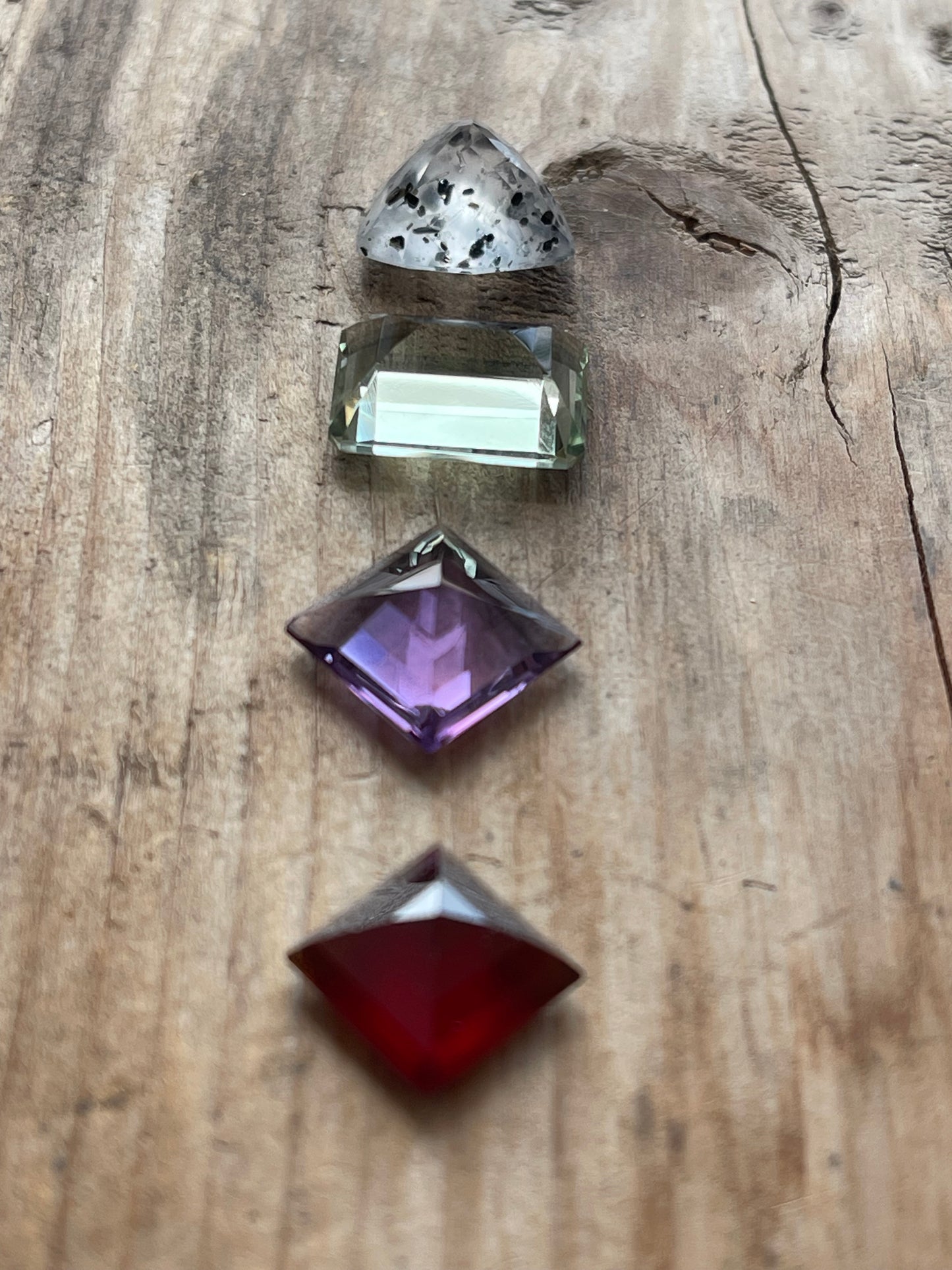 Gemstone Collection 50: Speckled Agate, Amethyst, Green Amethyst, Hessonite - 23CT