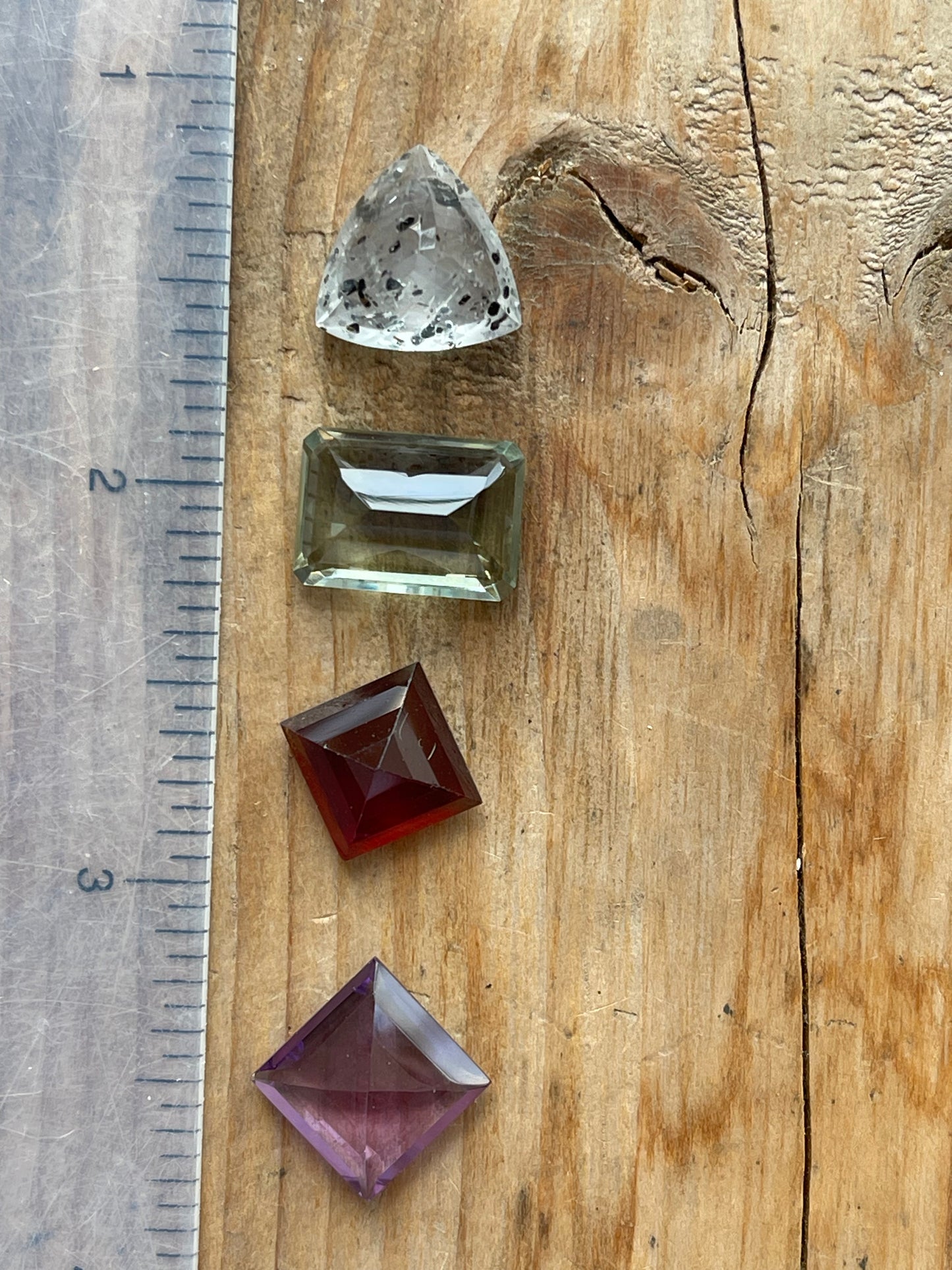 Gemstone Collection 50: Speckled Agate, Amethyst, Green Amethyst, Hessonite - 23CT