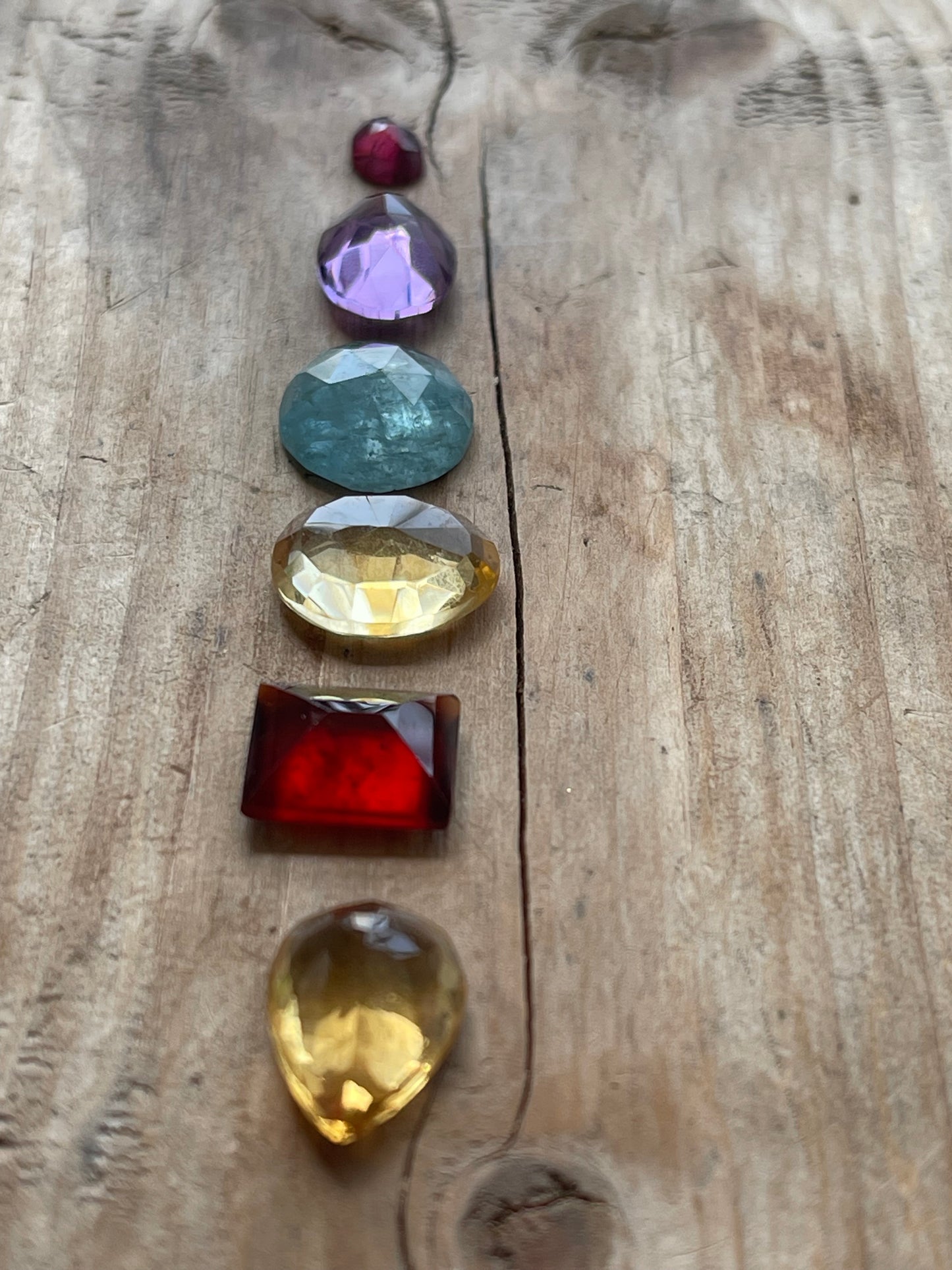 Gemstone Collection 57: Amethyst, Speckled Agate, Rainbow Tourmaline, Green Amethyst - 23CT
