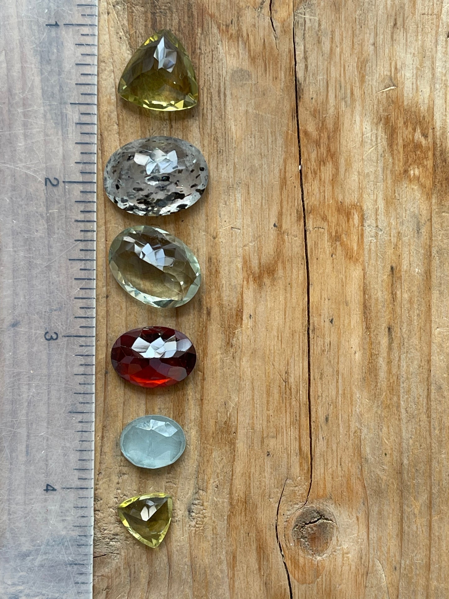 Gemstone Collection 59: Green Amethyst, Hessonite, Speckled Agate, Aquamarine, Lemon Quartz - 35CT