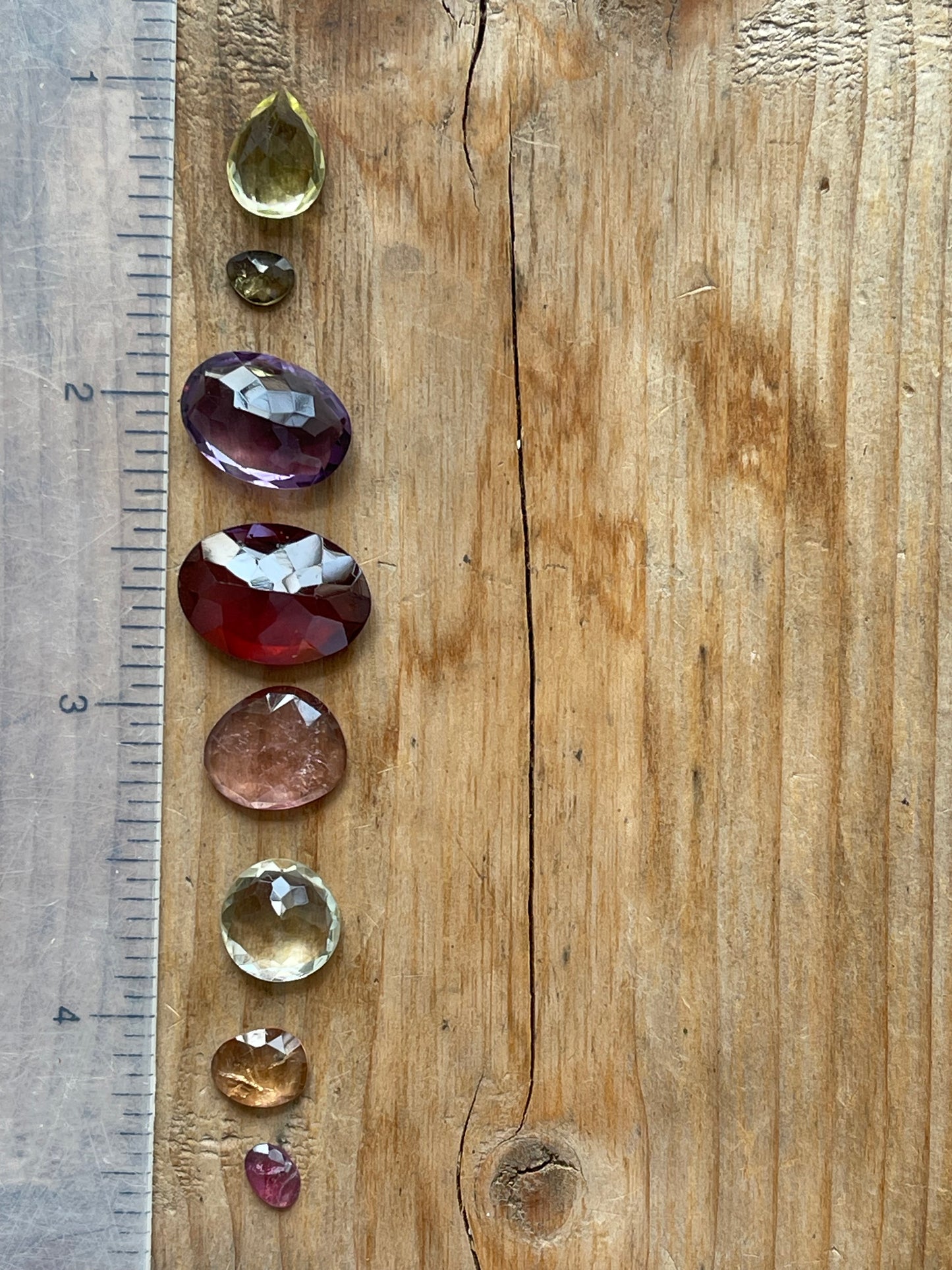Gemstone Collection 61: Amethyst, Hessonite, Lemon Quartz, Green Amethyst, Rainbow Tourmaline - 23CT