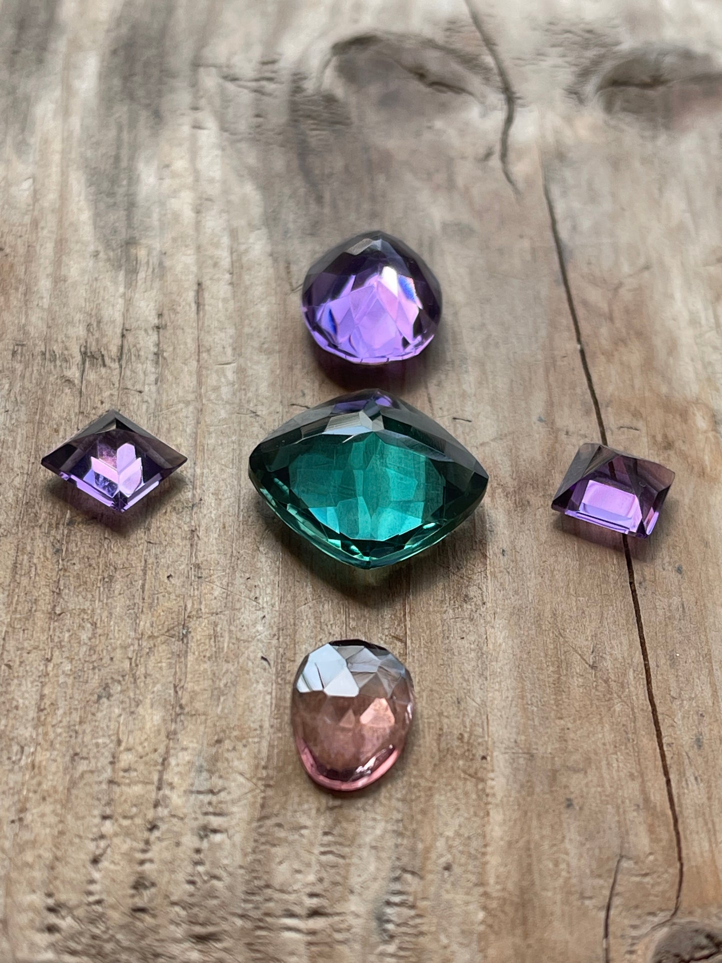 Gemstone Collection 70: Fluorite, Amethyst, Rainbow Tourmaline - 28CT