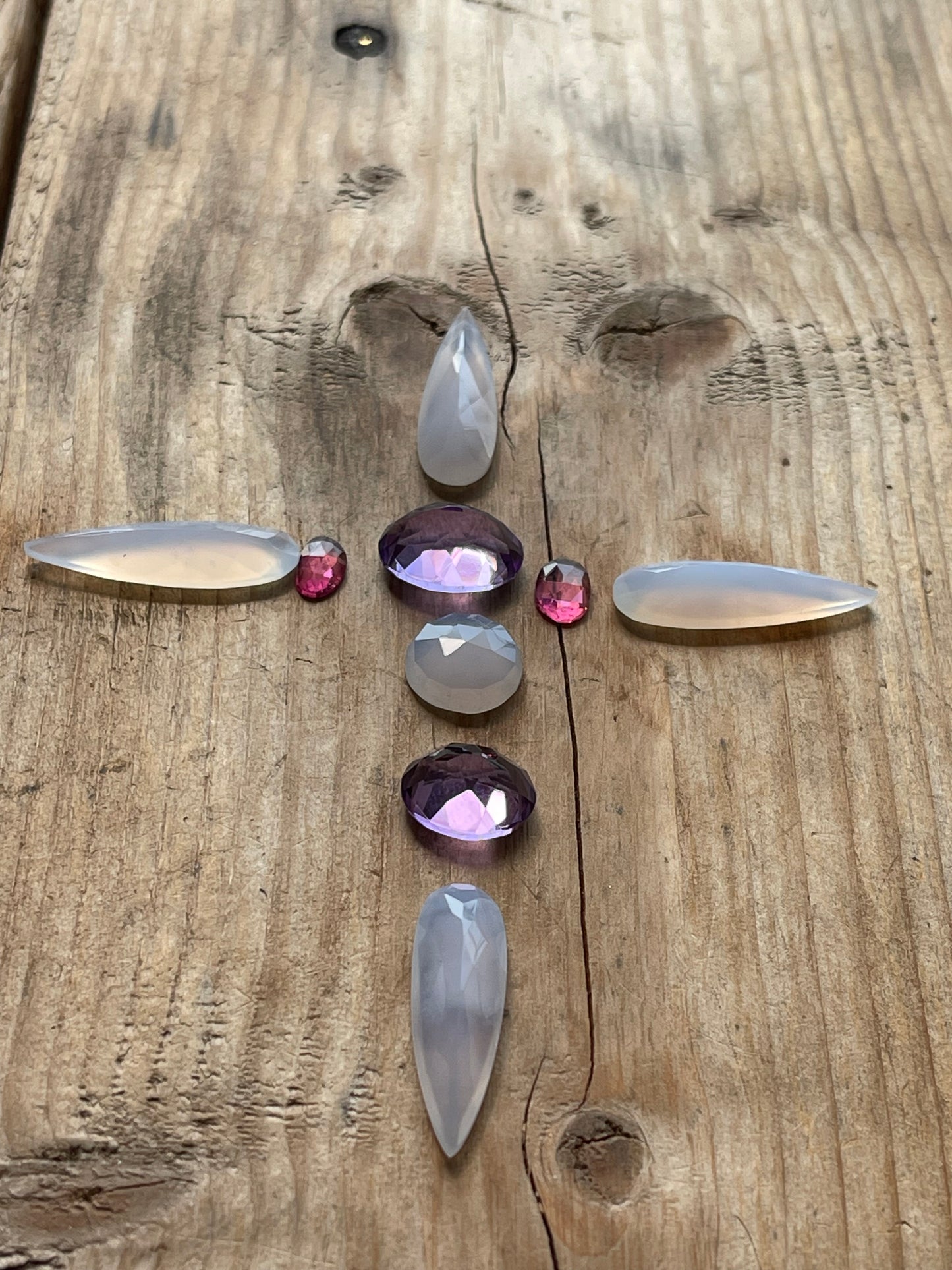 Gemstone Collection 74: Chalcedony, Amethyst, Rainbow Tourmaline - 41CT