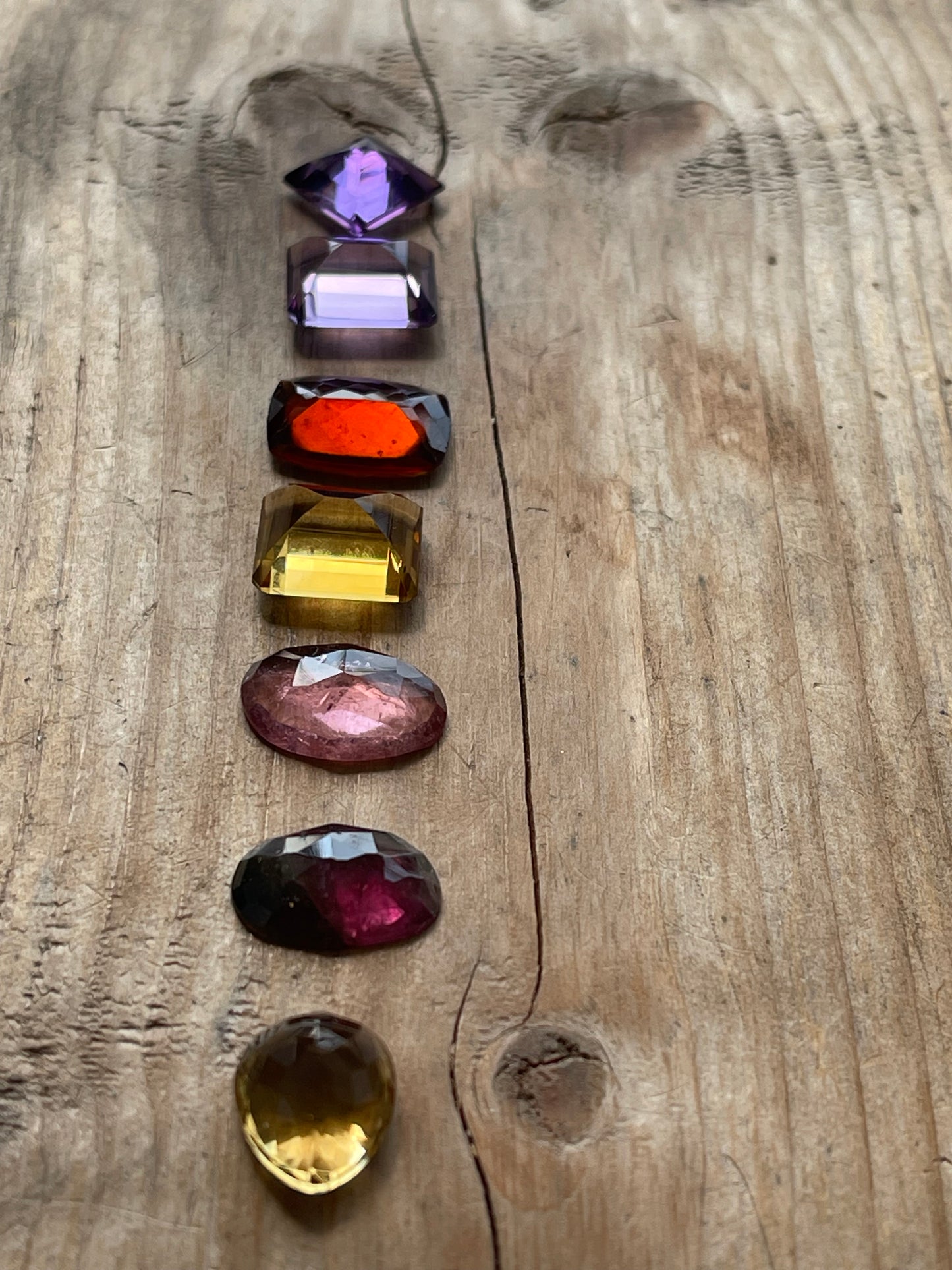 Gemstone Collection 76: Amethyst, Citrine, Rainbow Tourmaline, Hessonite - 34CT