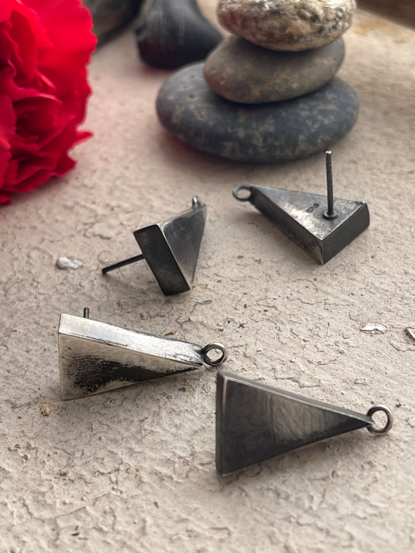 Component 196 - Handmade Sterling Silver Hollow Box Posts