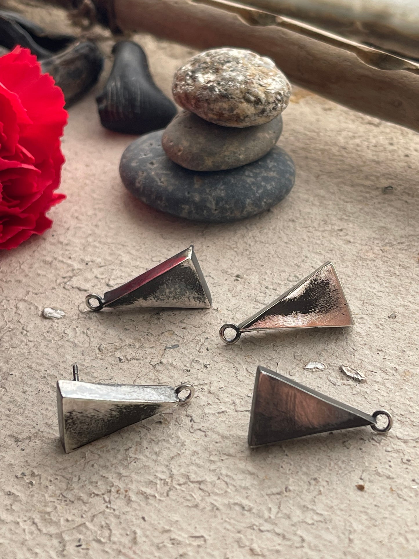 Component 196 - Handmade Sterling Silver Hollow Box Posts
