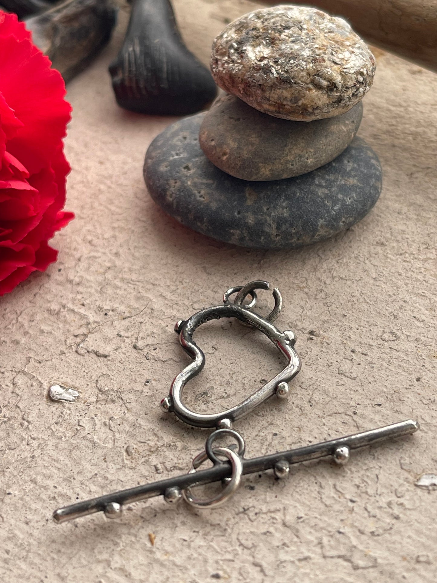 Component 278 - Sterling Silver Toggle with Granulation