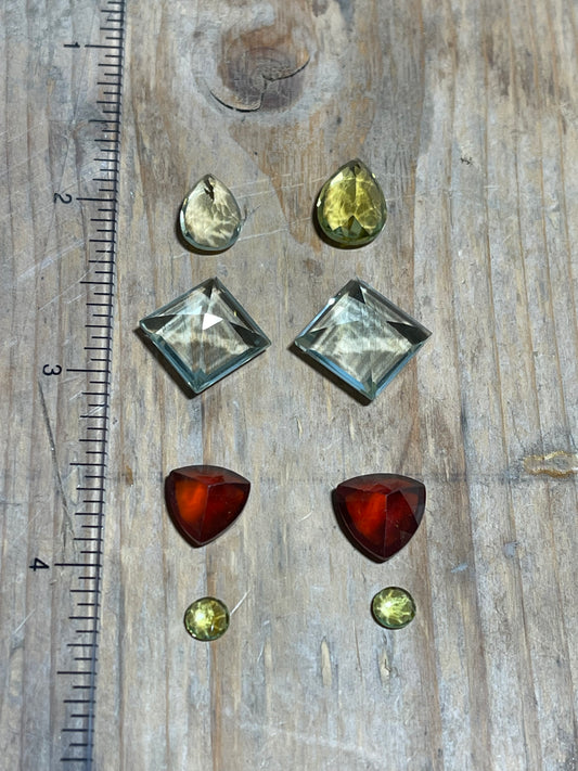Gemstone Collection 512 - Green Amethyst, Hessonite, Peridot, Lemon Quartz  32CT
