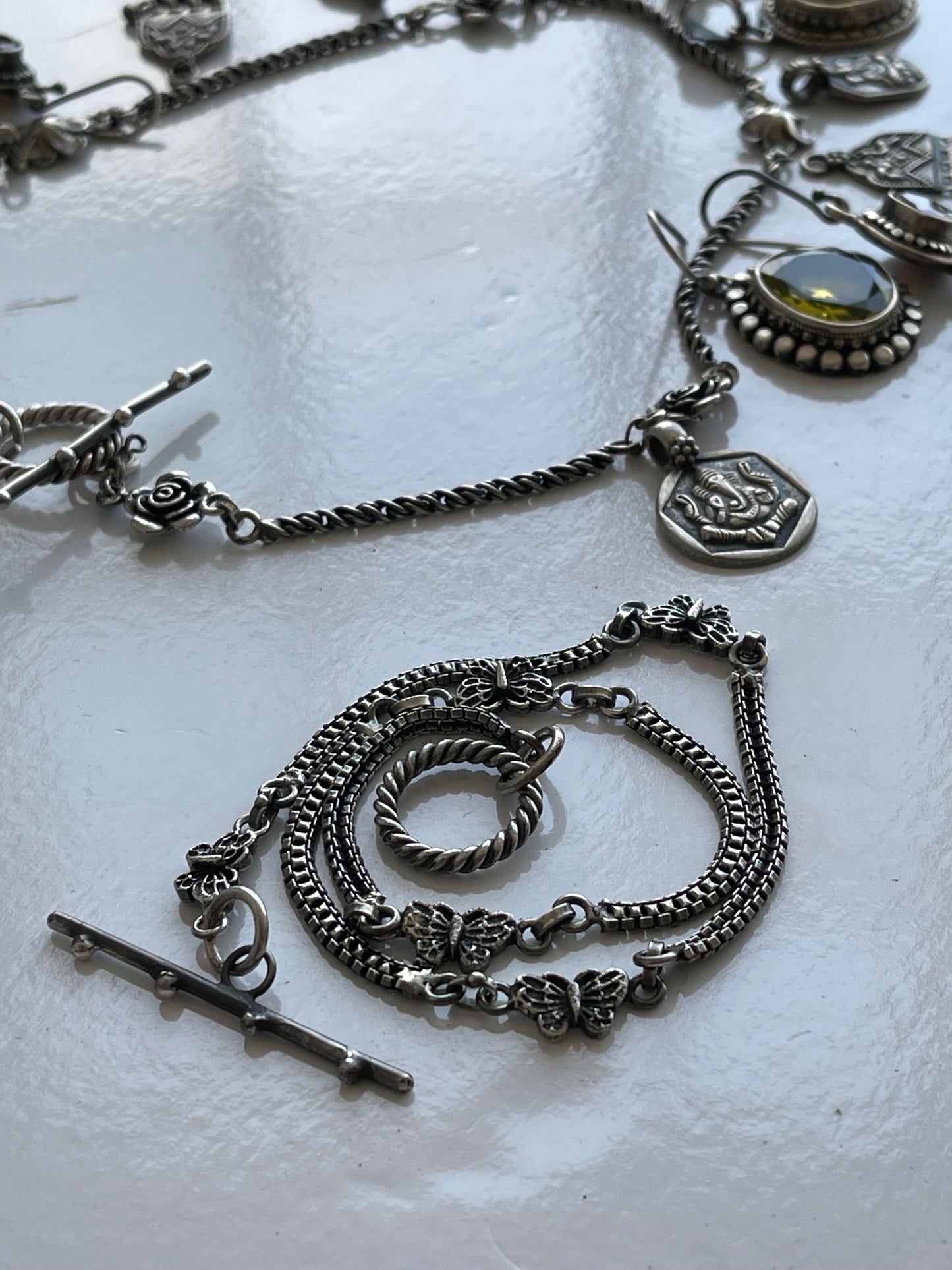 Component 173 - Sterling Silver Choker Butterfly Necklace