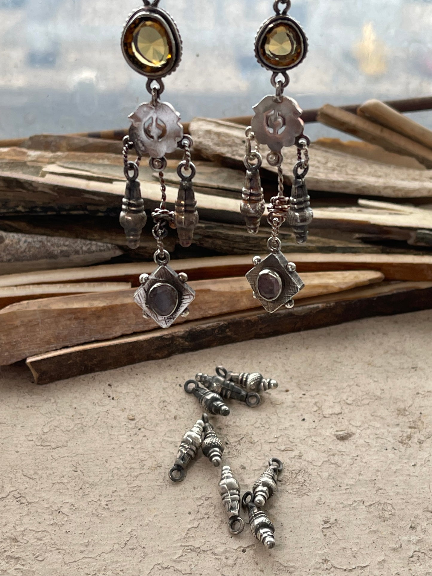 Component 240 - Handmade Ancient Sterling Silver Indian Components