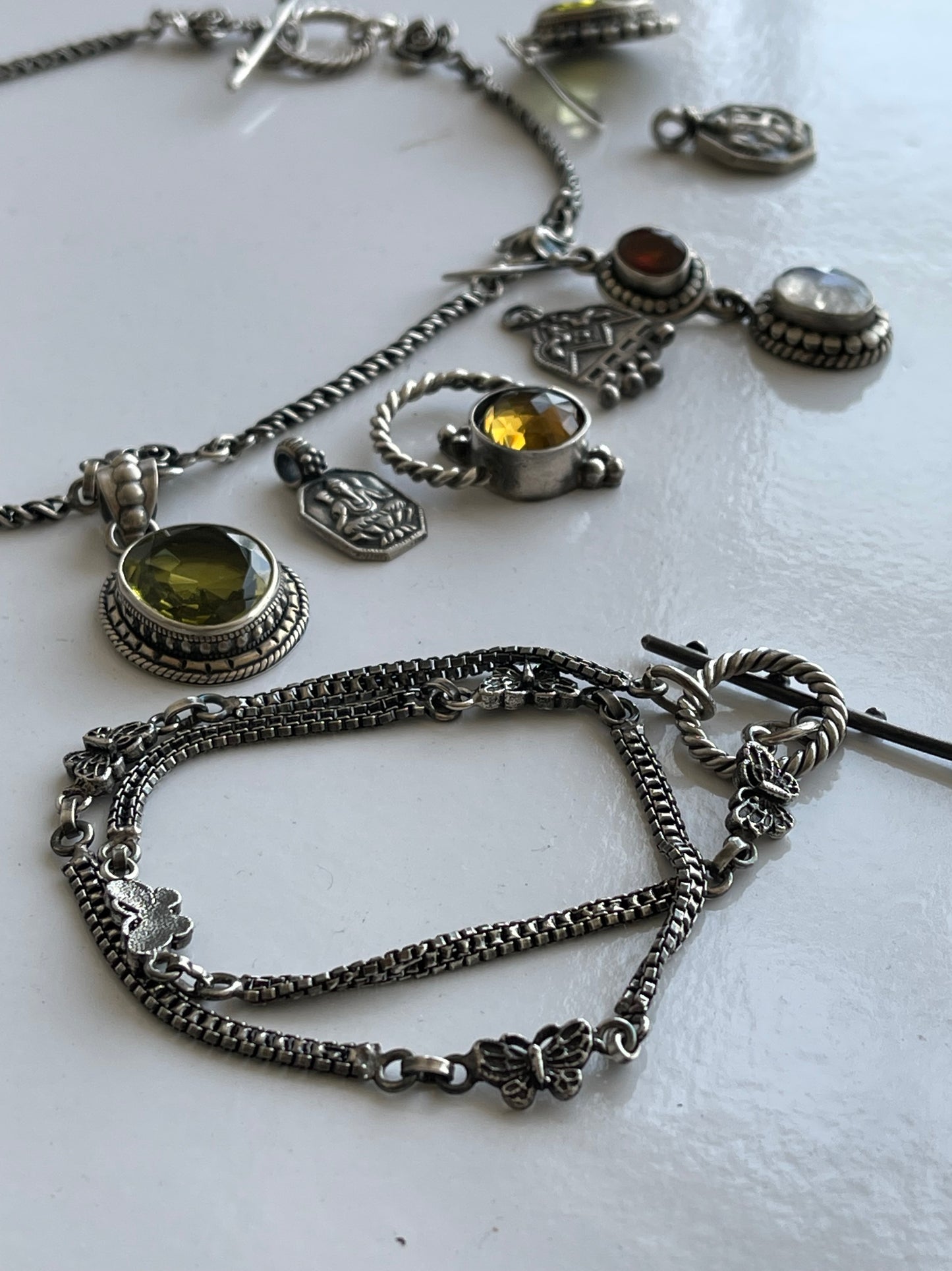 Component 173 - Sterling Silver Choker Butterfly Necklace