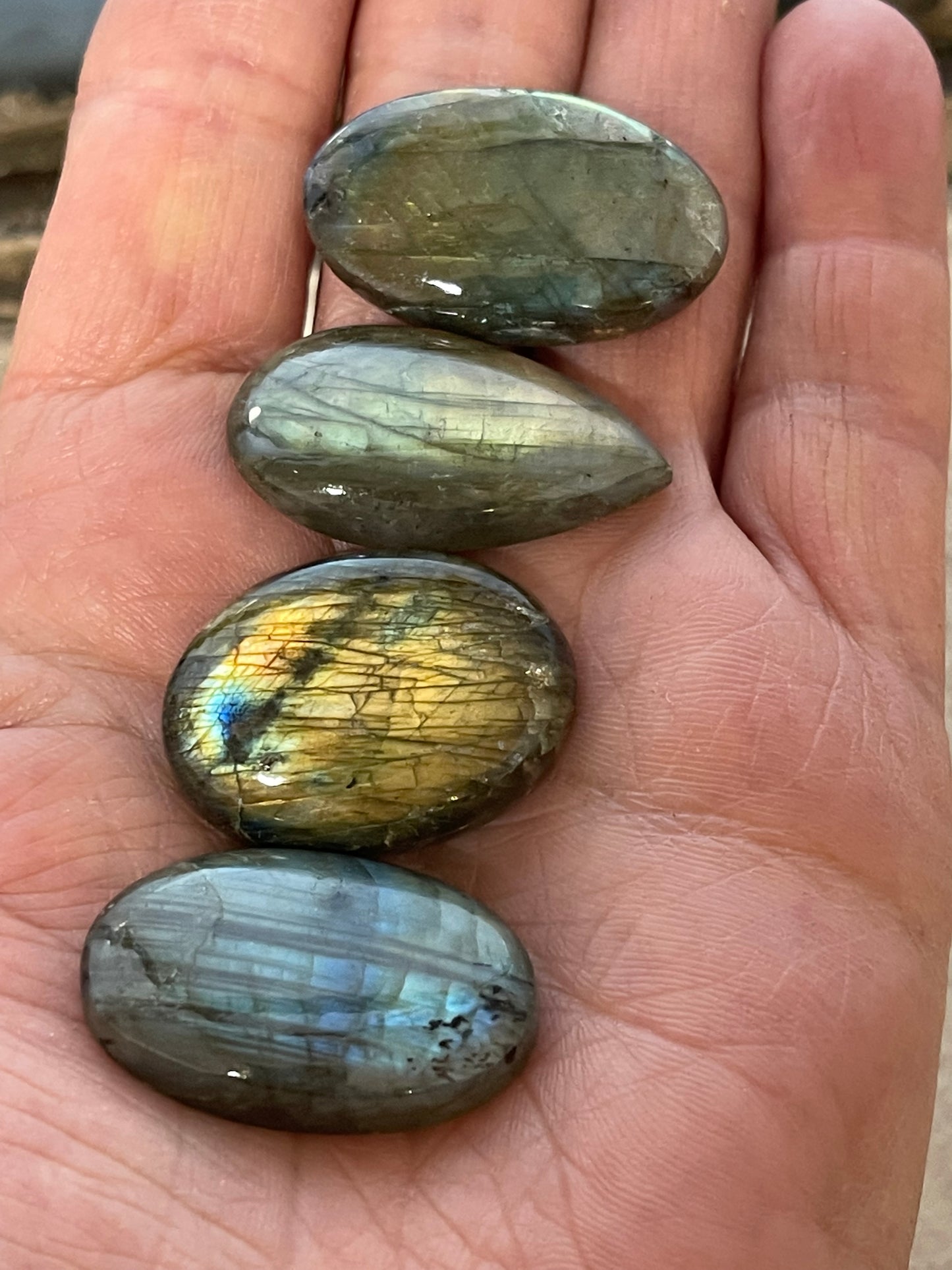 Set of 4 Labradorites (F00444)