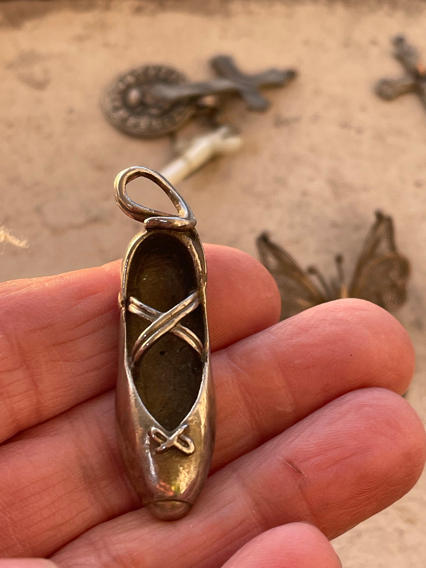 Silver Ballerina Shoe Pendant