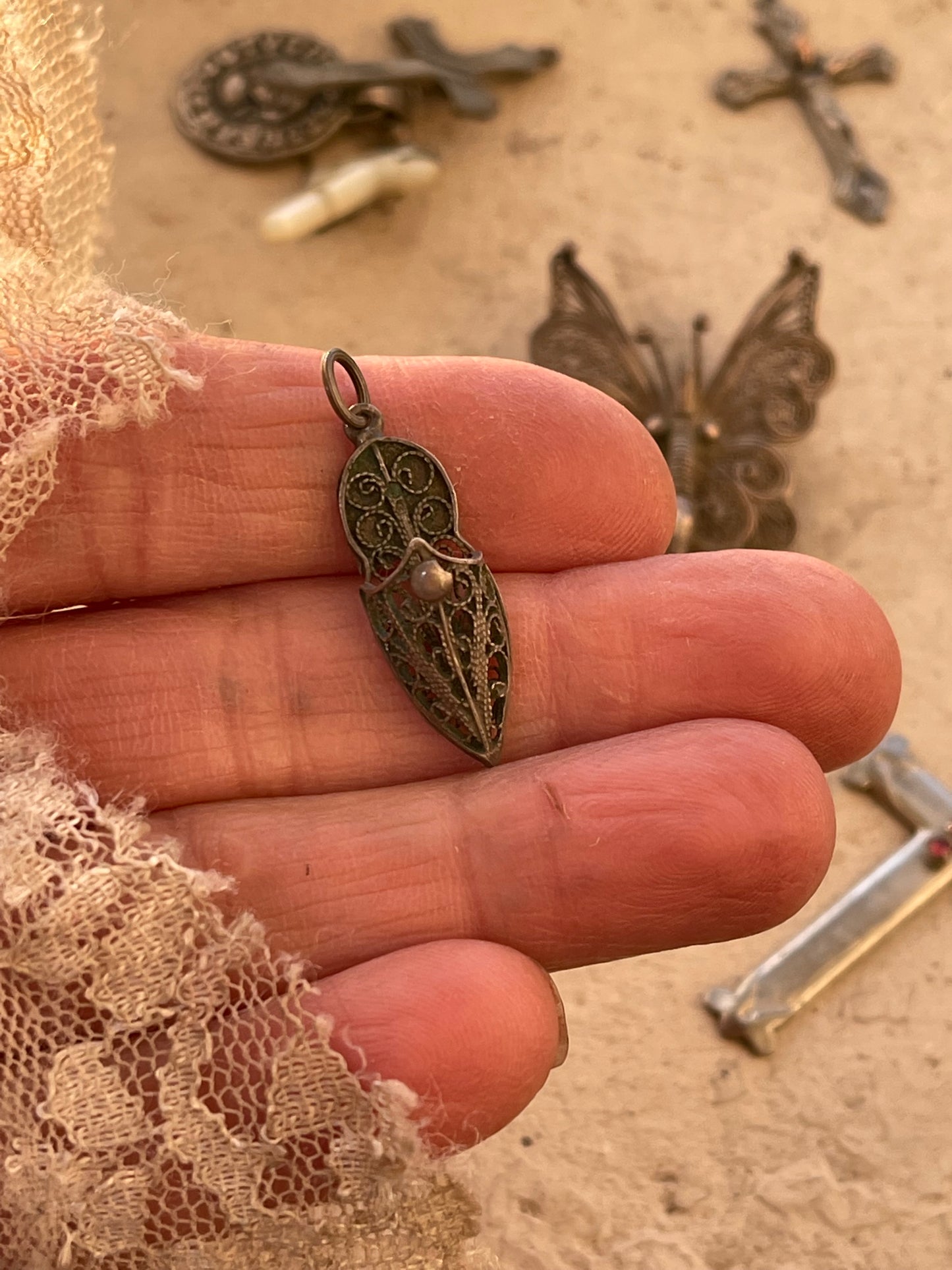 Victorian Marcasite Shoe Charm