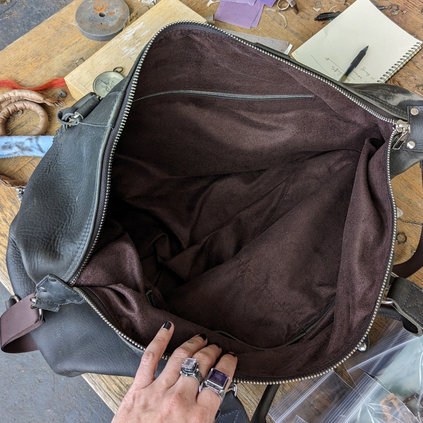 Leather Nomadic Duffle Bag - Weathered Brown (L00002)